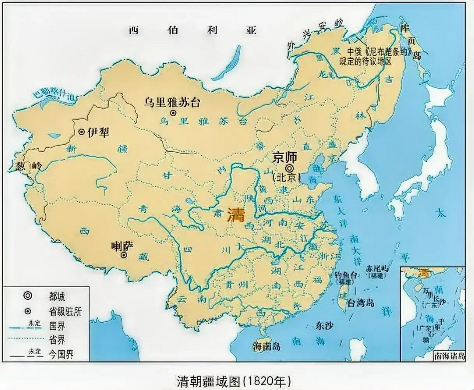 清朝版图有多大图片