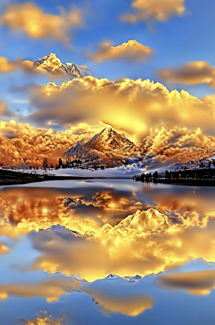 日照金山,富贵吉祥;金山之光,照亮前程好运永驻#治愈系风景# #生活