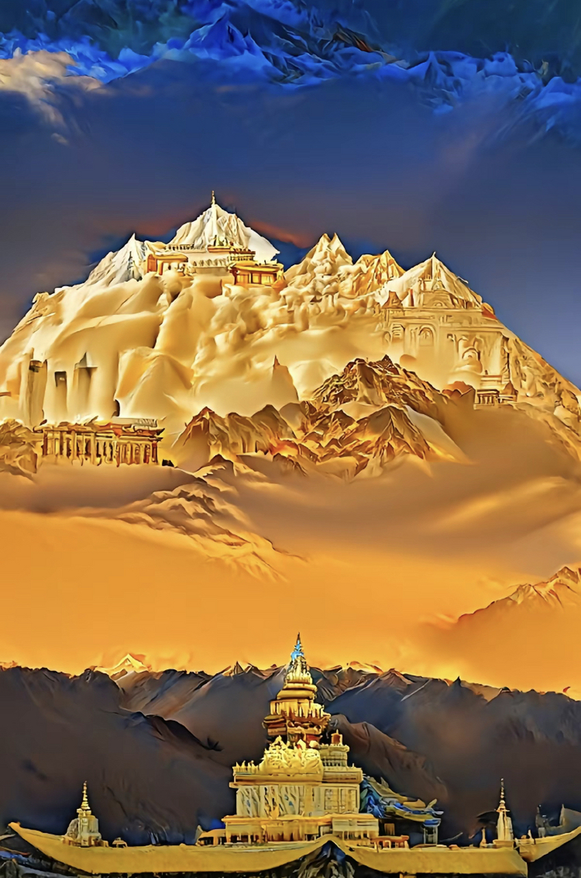 来这里送给你:日照金山,富贵吉祥;金山之光,照亮前程好运永驻#治愈系