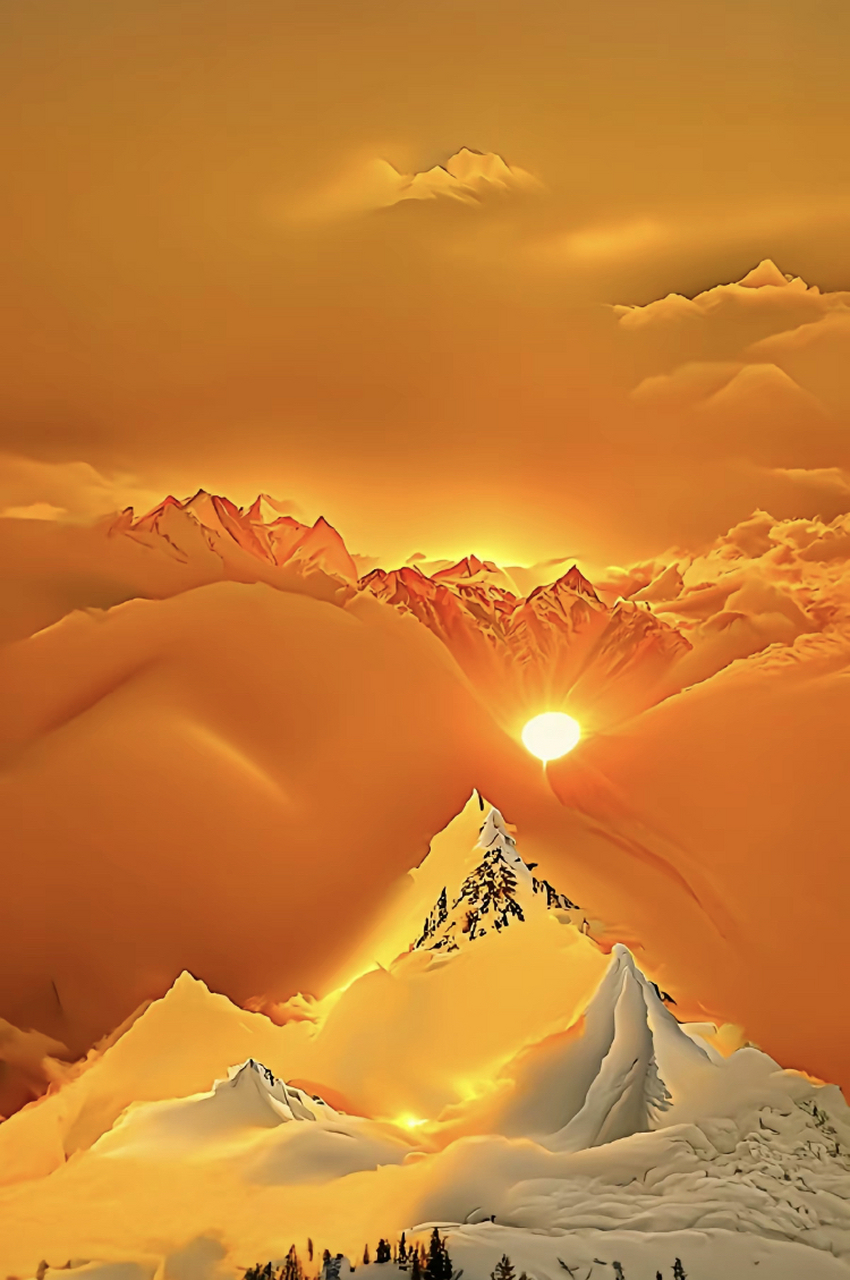 日照金山,富贵吉祥;金山之光,照亮前程好运永驻#治愈系风景# #生活