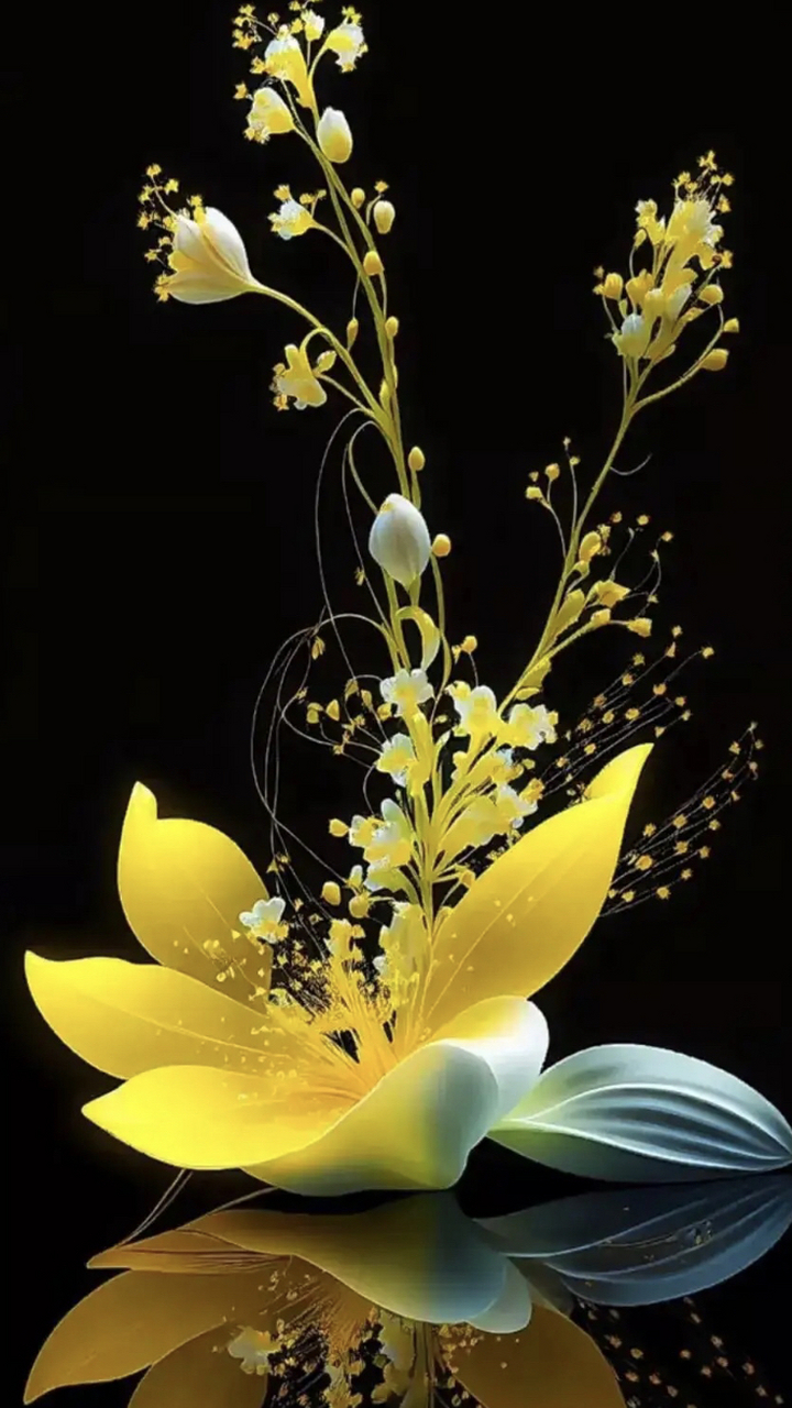 分享唯美的花壁纸:金花灿烂,金玉满堂,吉祥如意#壁纸# #祝福# #花