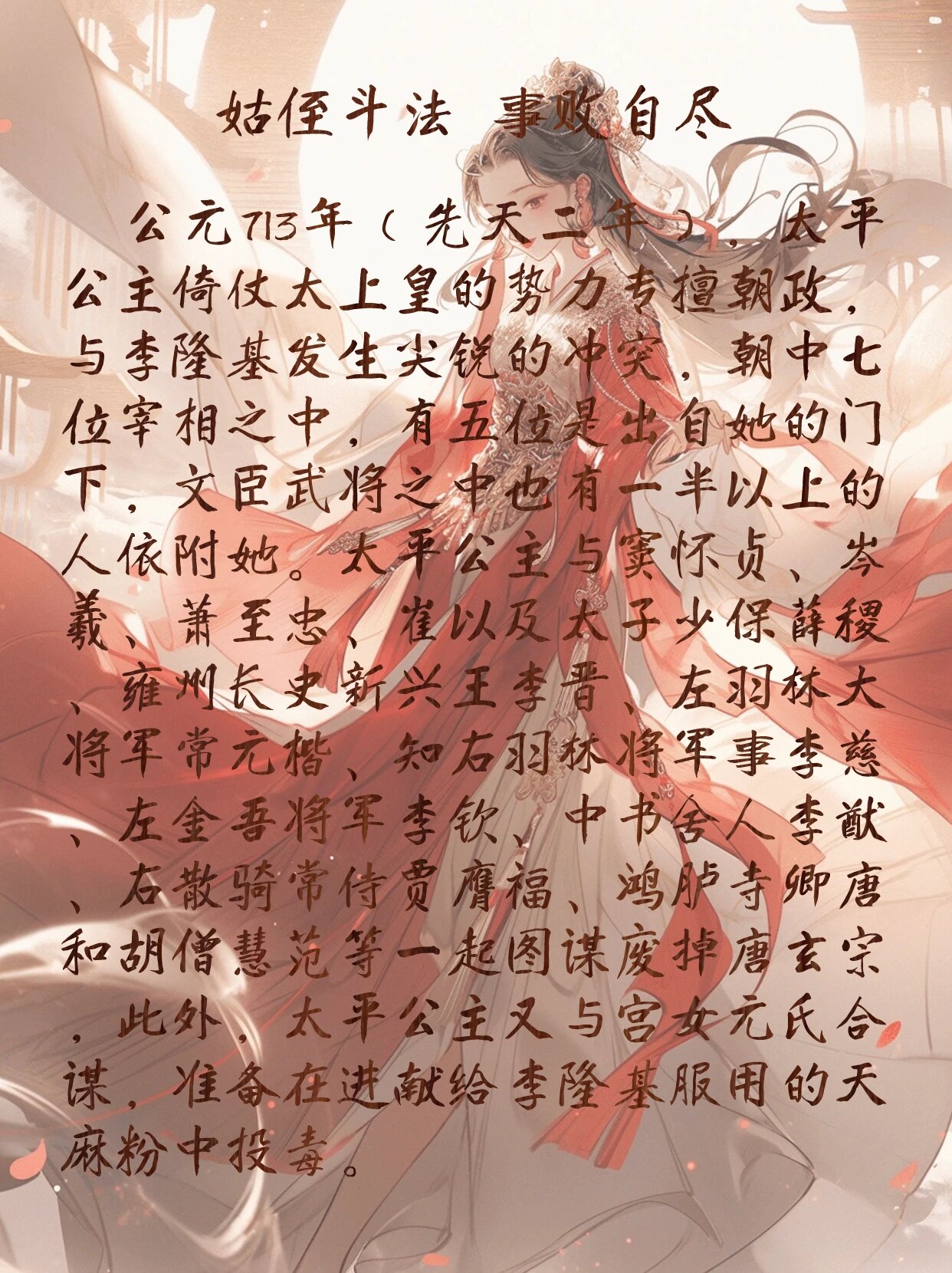 主页持续为您分享历史知识,今天我们来看盛世明珠,大唐太平公主的一生