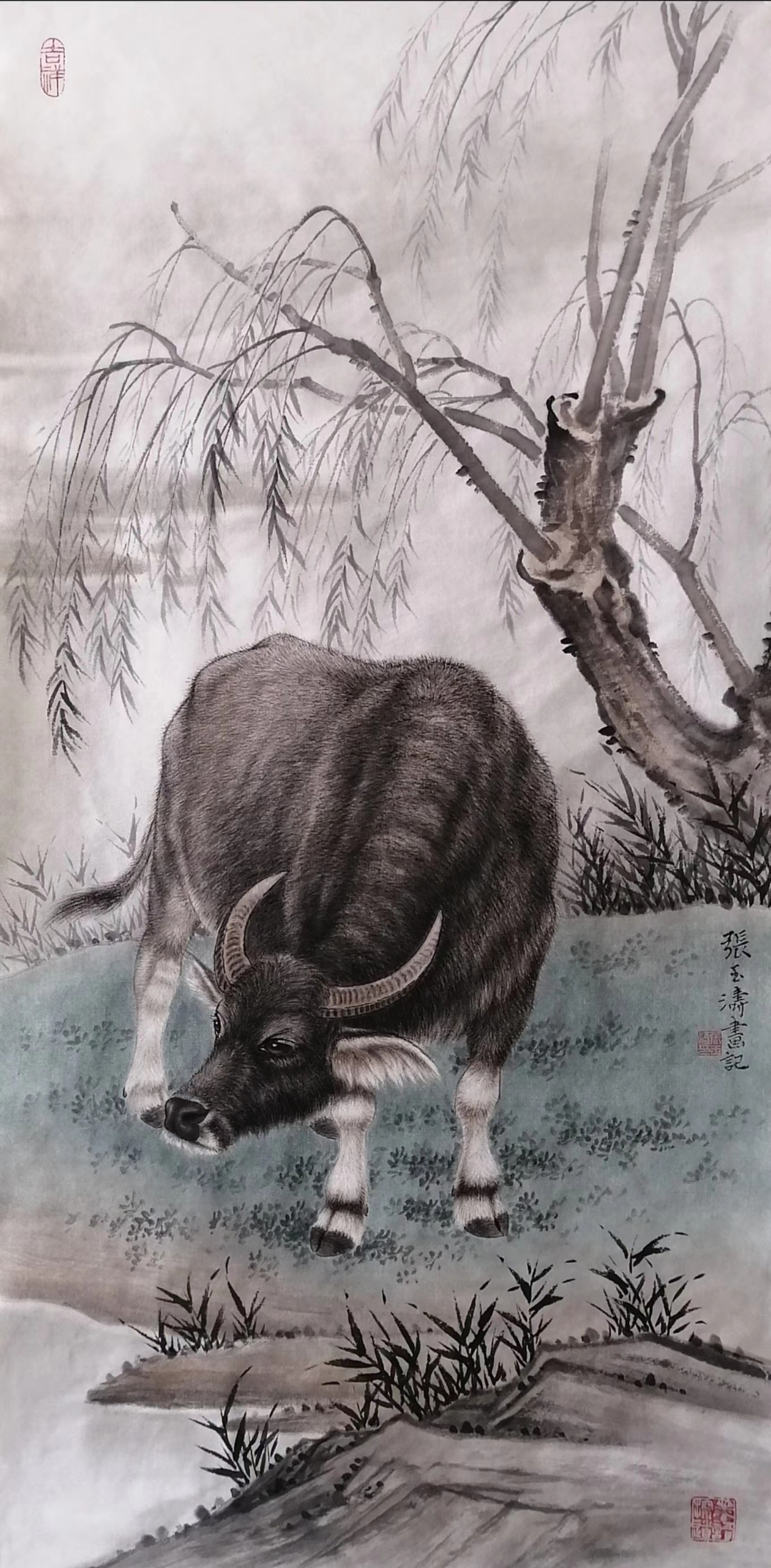 美术作品# 牛年画牛