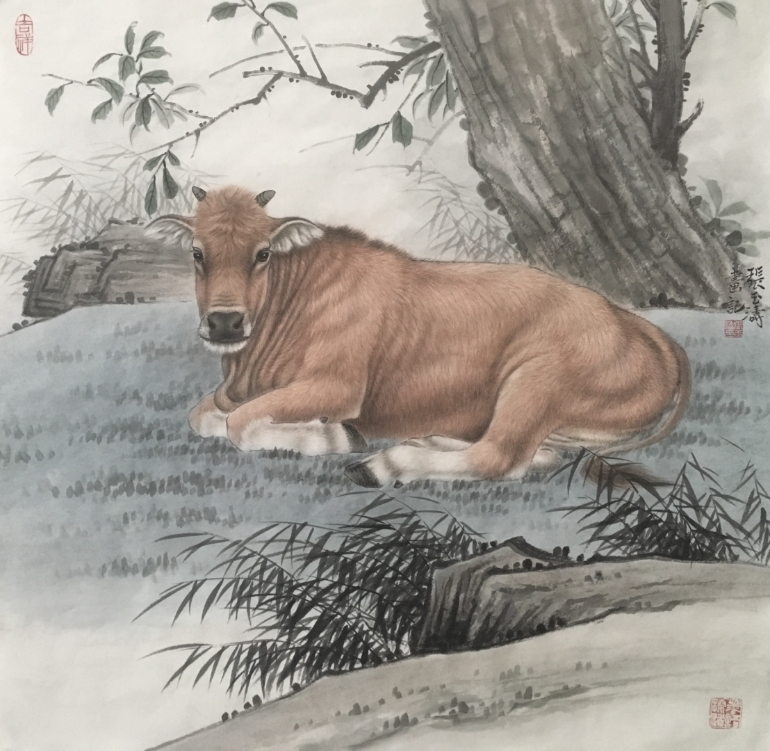 美术作品# 牛年画牛