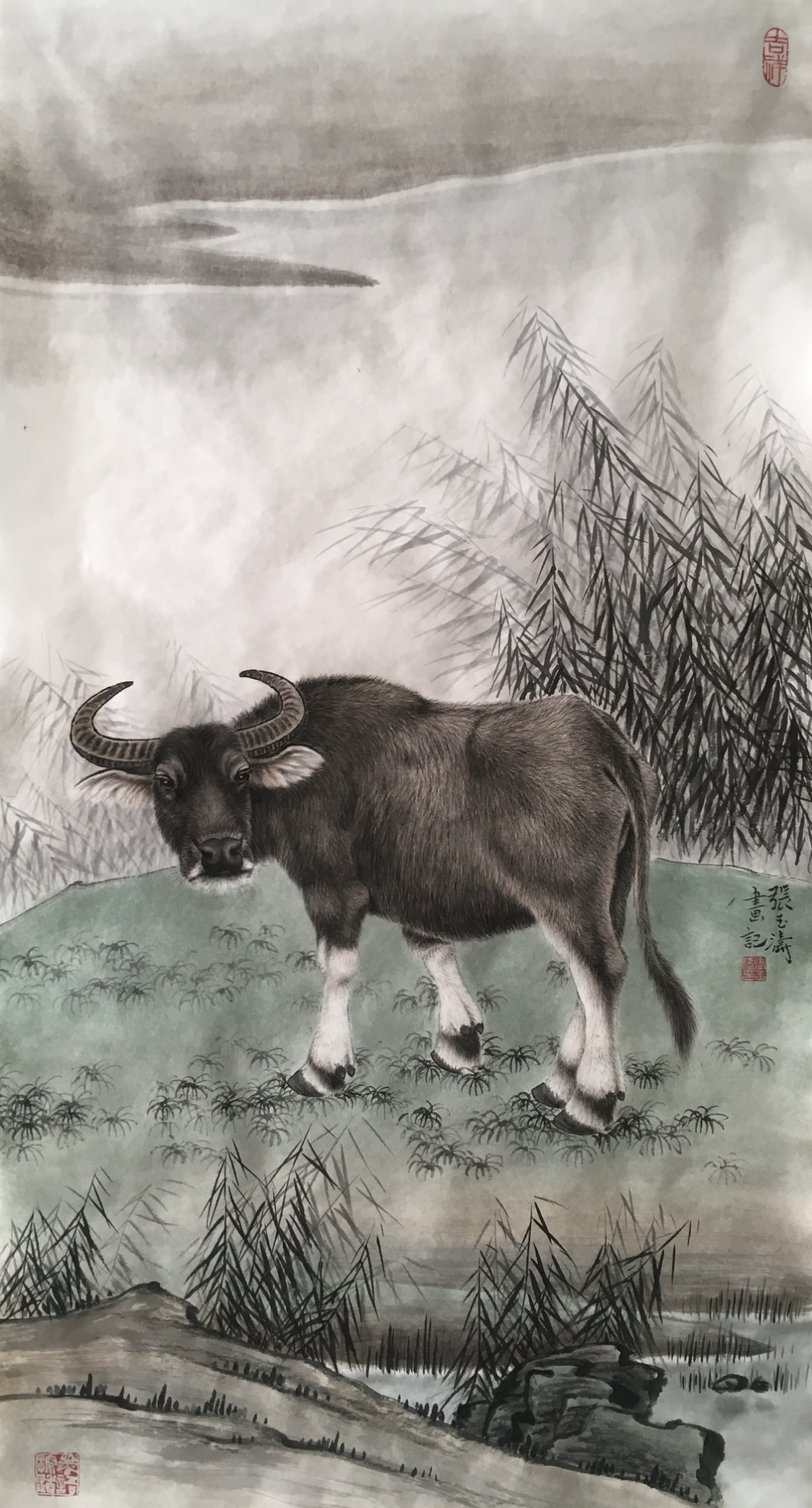 美术作品# 牛年画牛