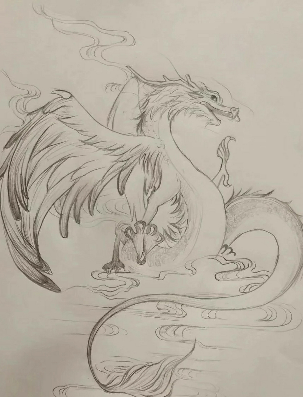 本人高仿小红书画作:山海经众妖.