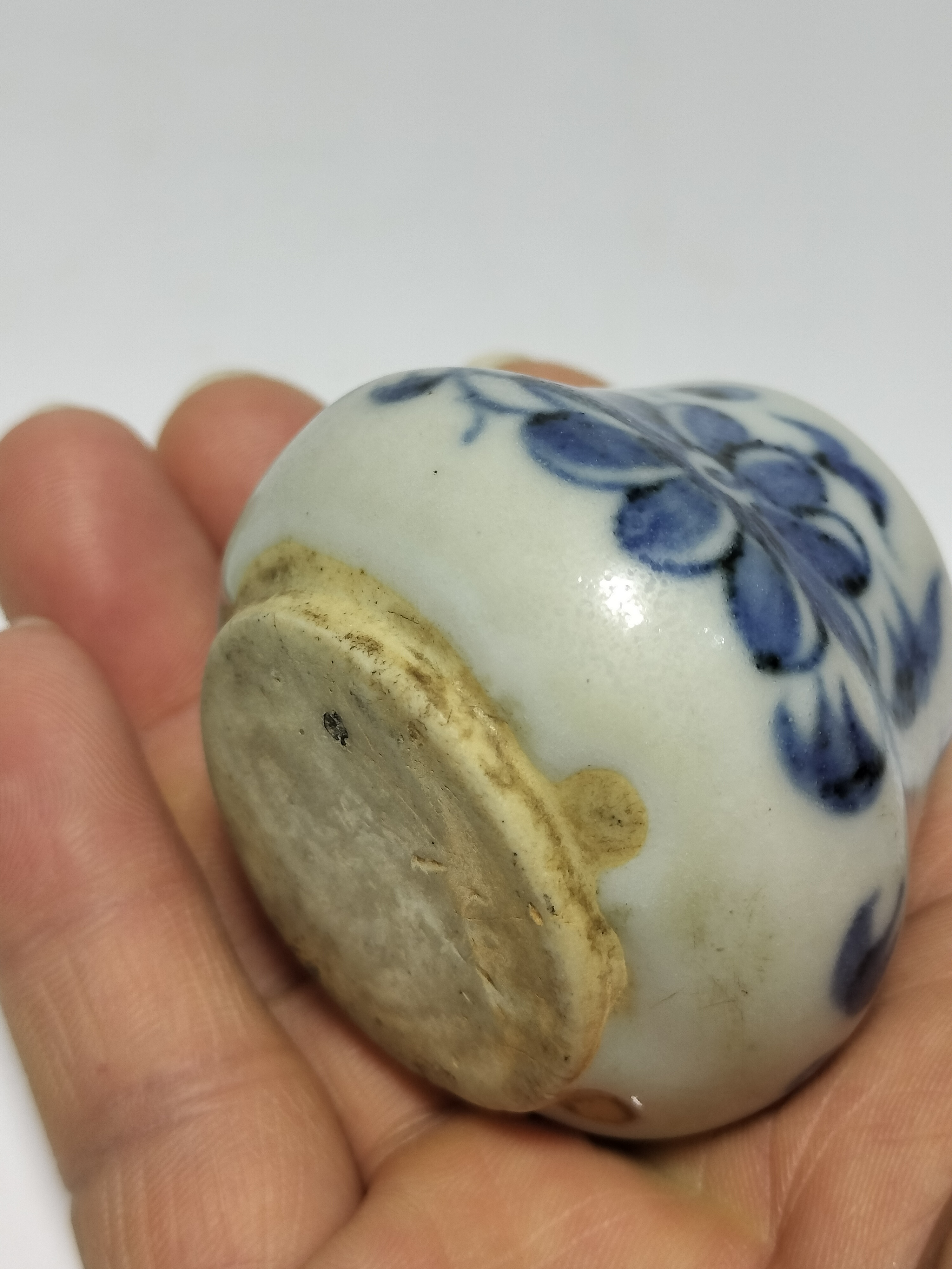 元明青花鸟食罐#艺术品的魅力# #历史见证# #艺术收藏# #岁月沉淀