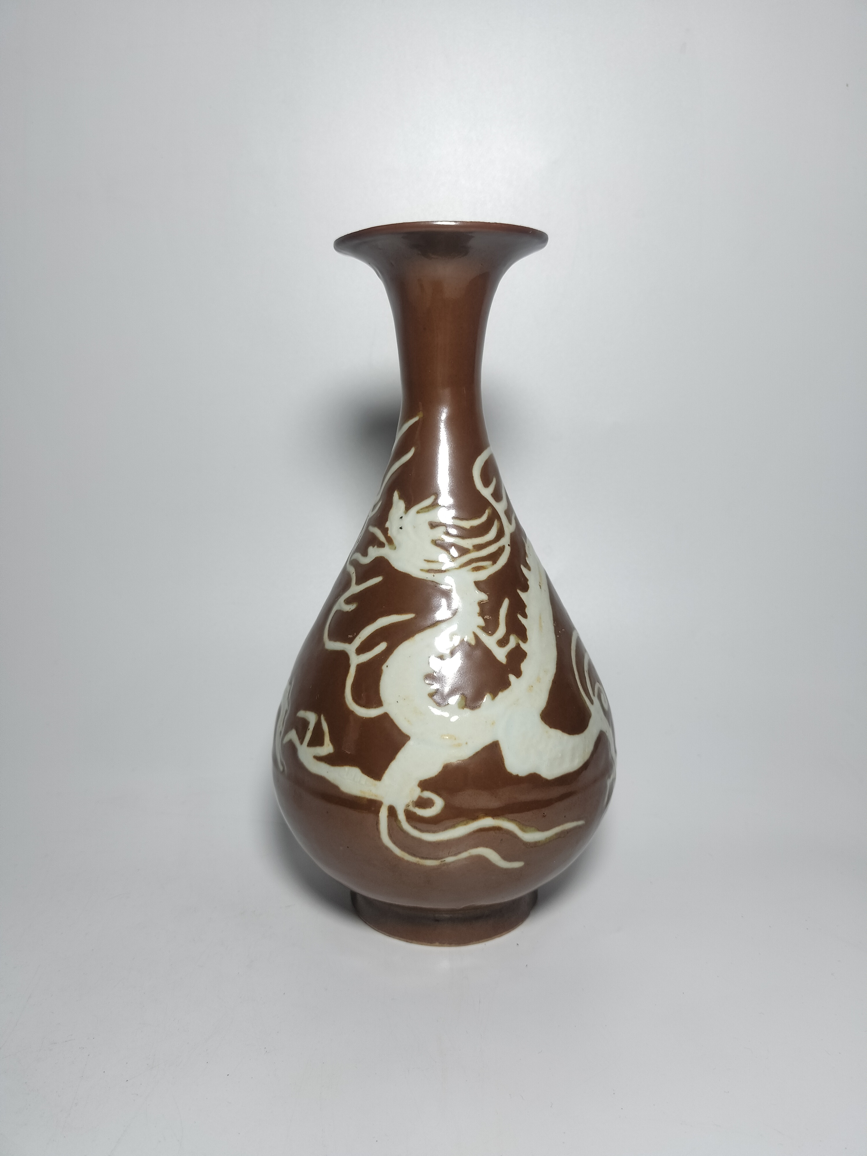 图片分享!元代紫金釉龙纹玉壶春瓶#古董瓶子# #艺术品的魅力# #历史见