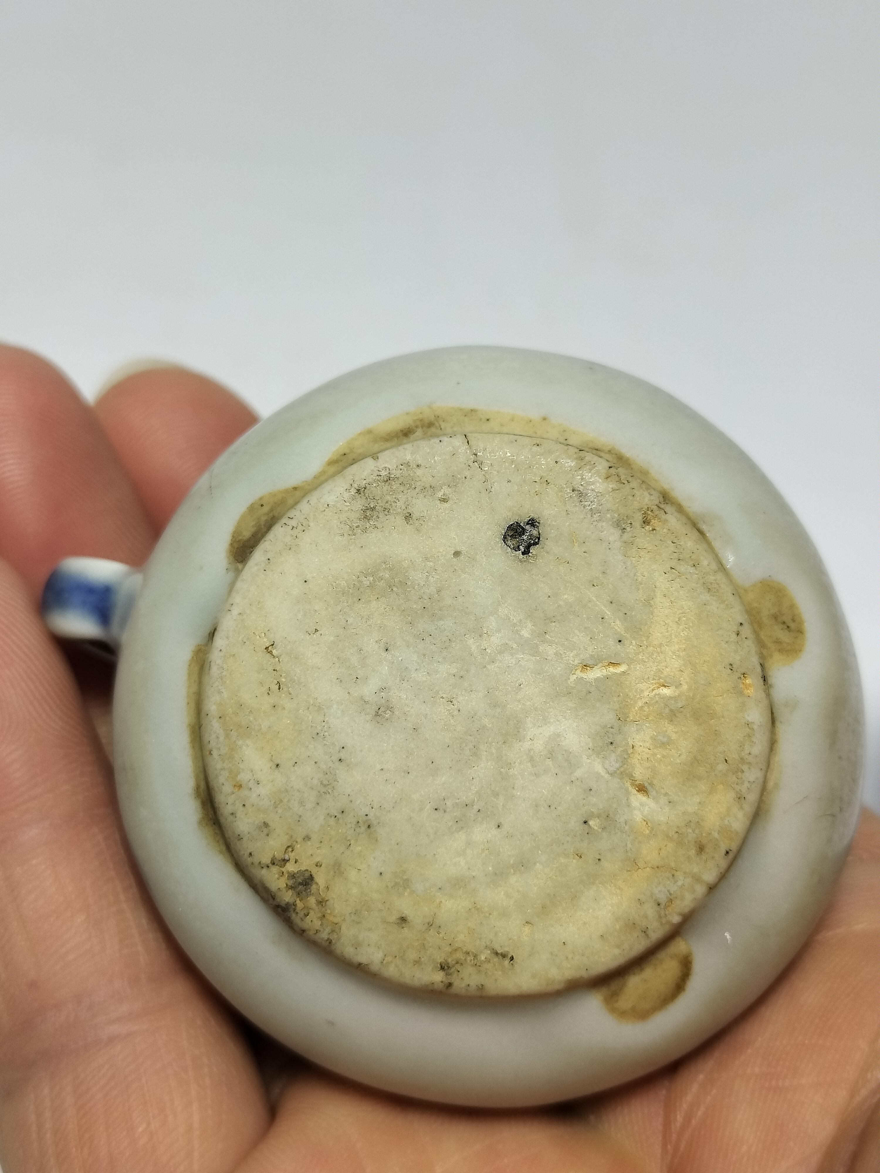 元明青花鸟食罐#艺术品的魅力# #历史见证# #艺术收藏# #岁月沉淀