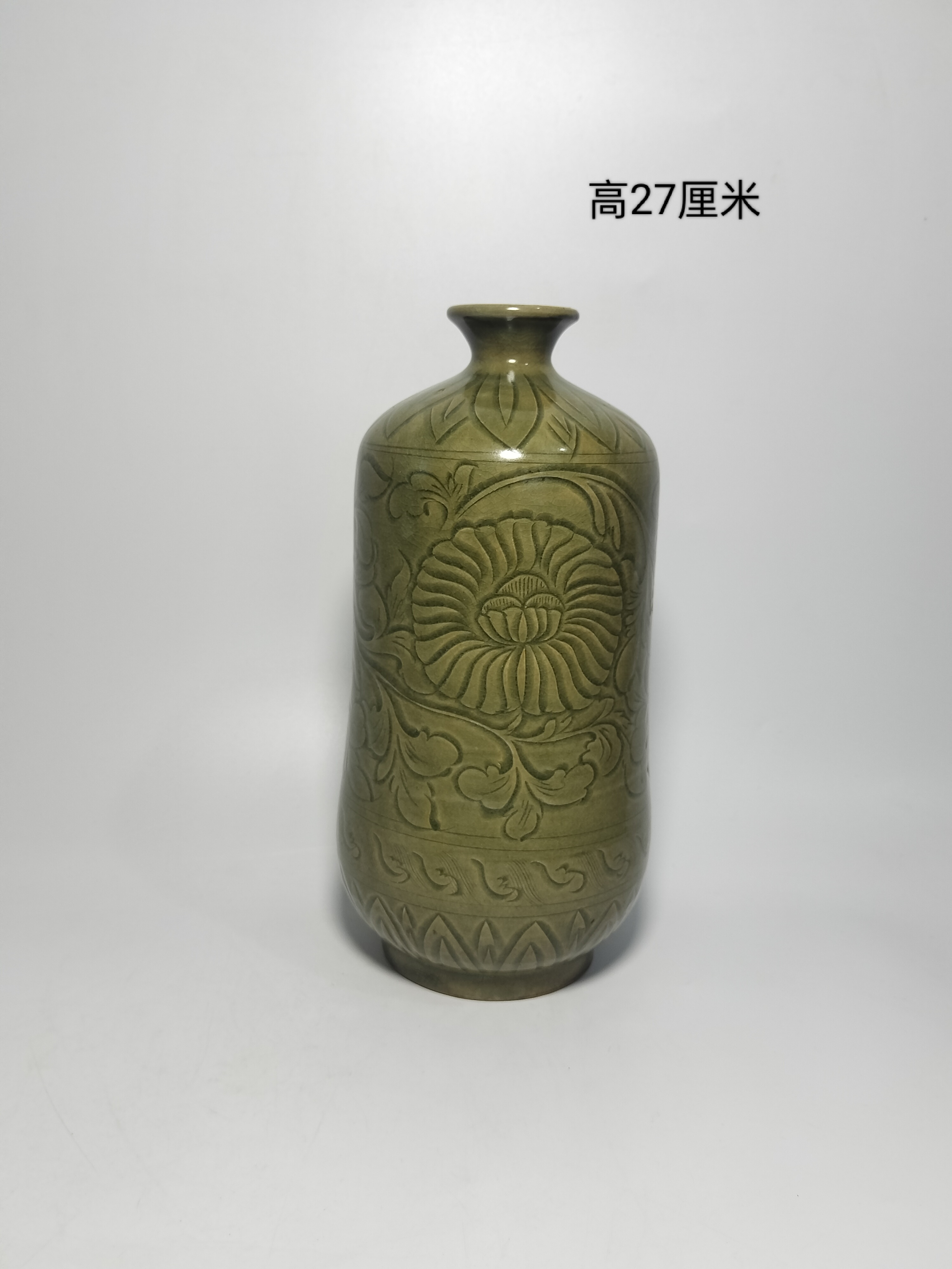 宋代耀州窑刻花梅瓶#古董瓶子# #艺术品的魅力# #历史见证# #艺术收藏