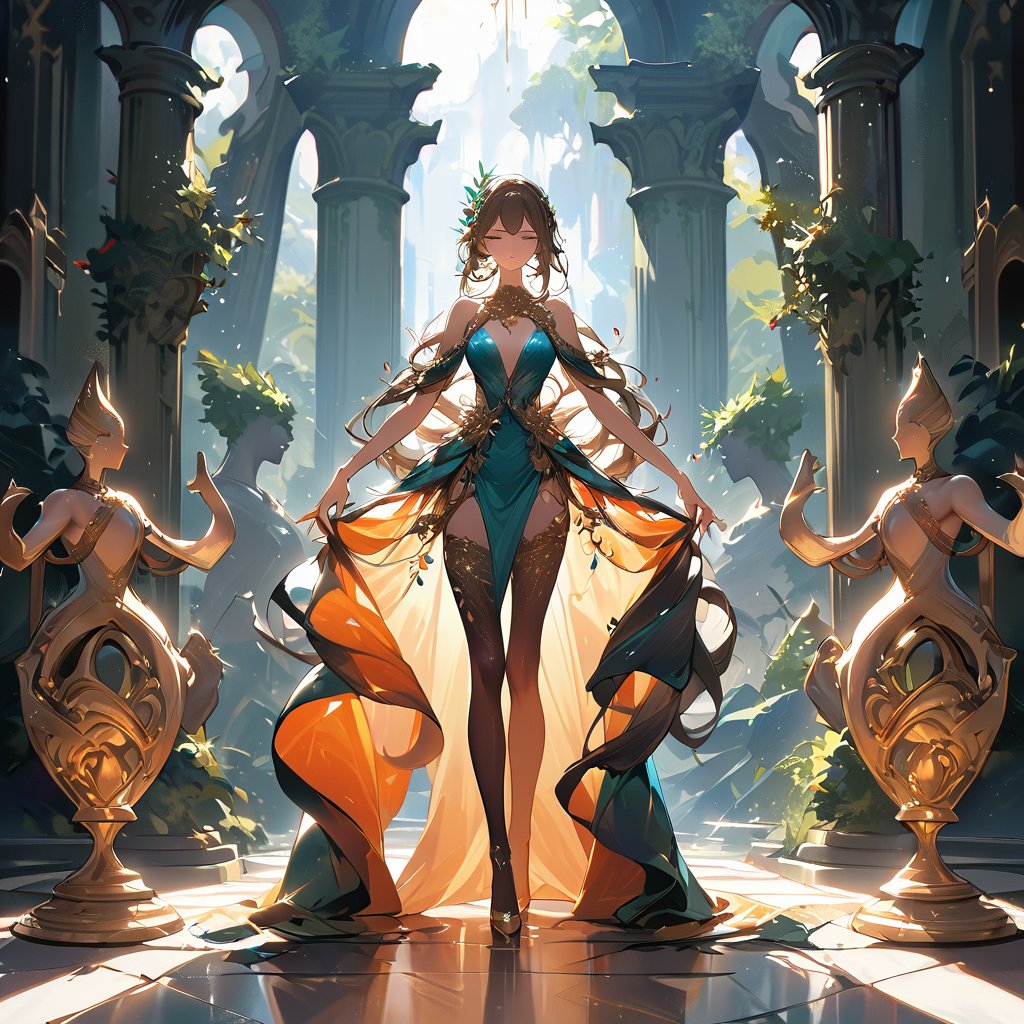 璀璨宫殿中的绿色幻想,这画面仿佛带我走进了一个充满魔力的世界!