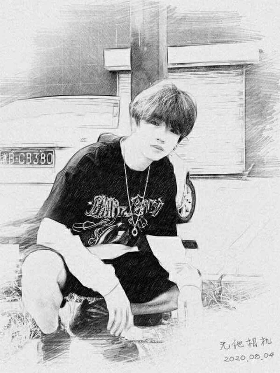 林秋楠素描图[泡泡枪][泡泡枪]