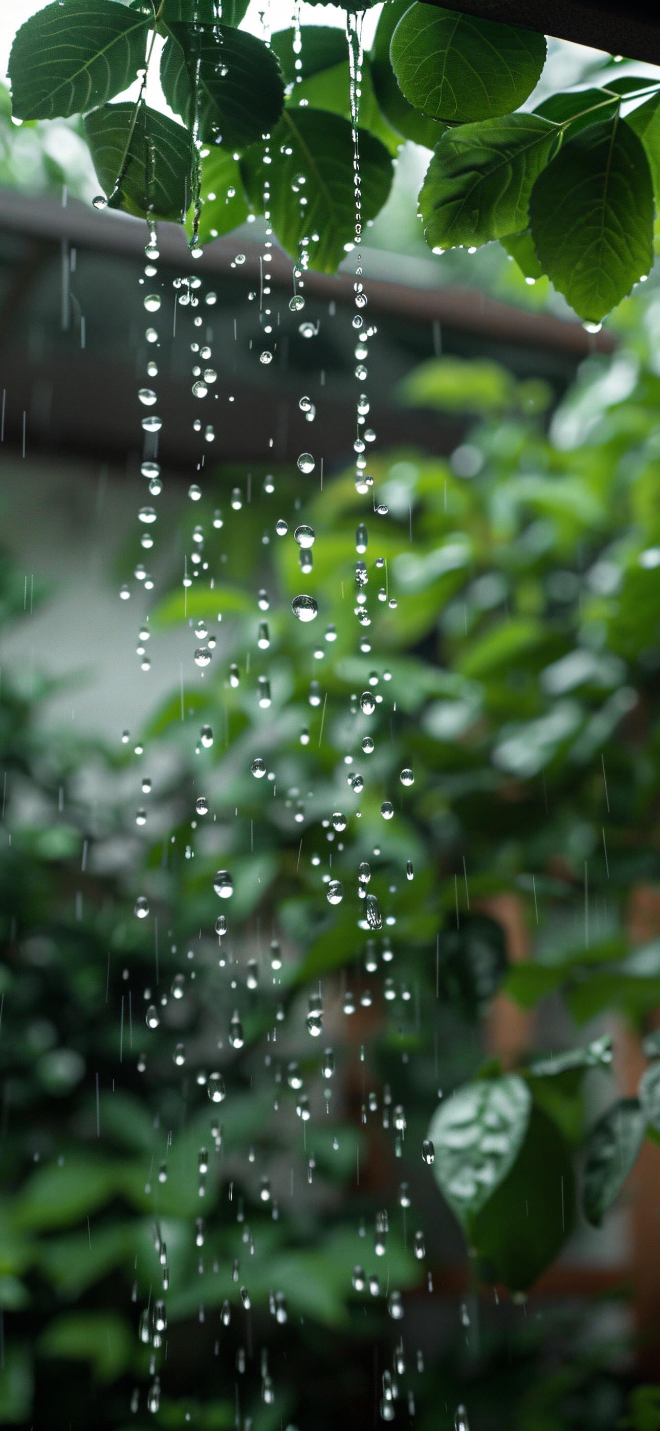 墙头雨细图片