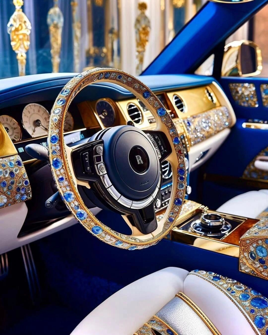 "劳斯莱斯"皇家蓝,高端豪华霸气!车一启动跟着后面捡钻石就行了!