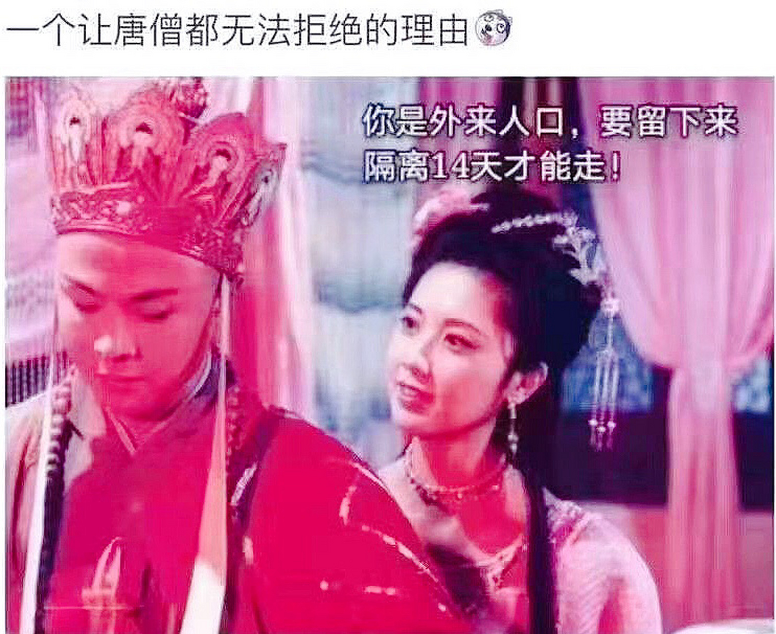 没想到情之一字都阻挡不了唐长老西天取经的决心,反倒被疫情给留了