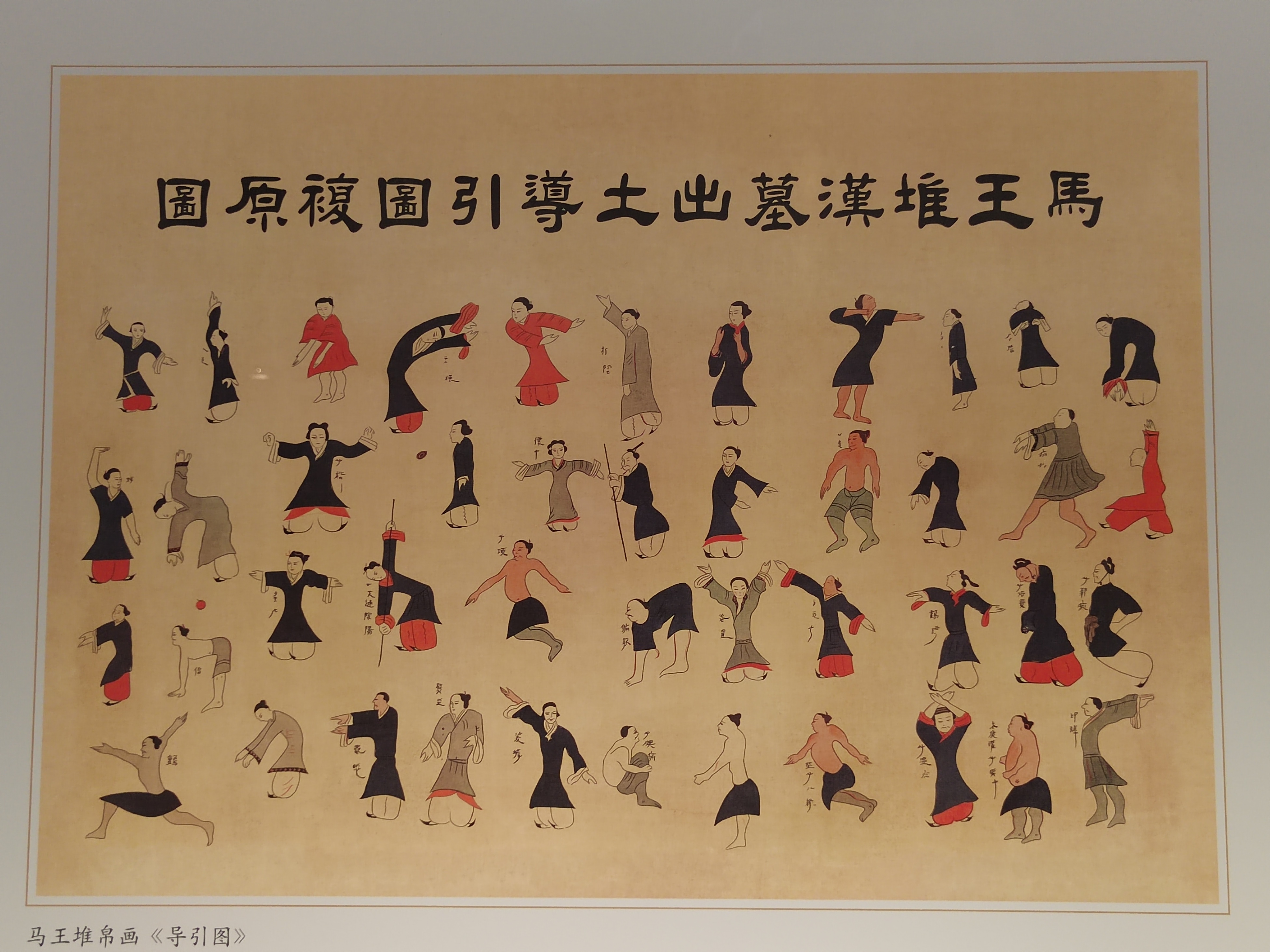 马王堆汉墓出土的导引图,中医内功功法,中华中医药的精粹.