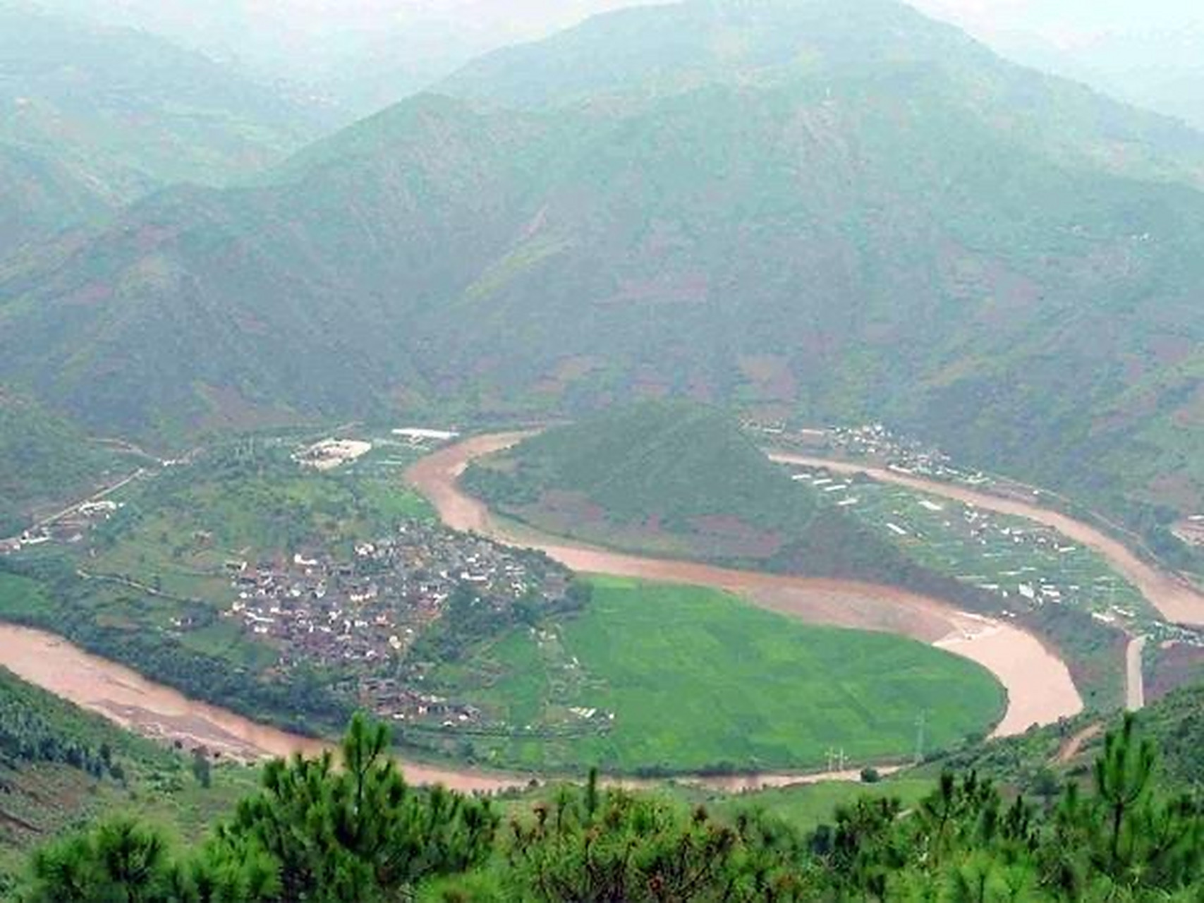 八卦图与太极图的神奇组合,桓仁县城