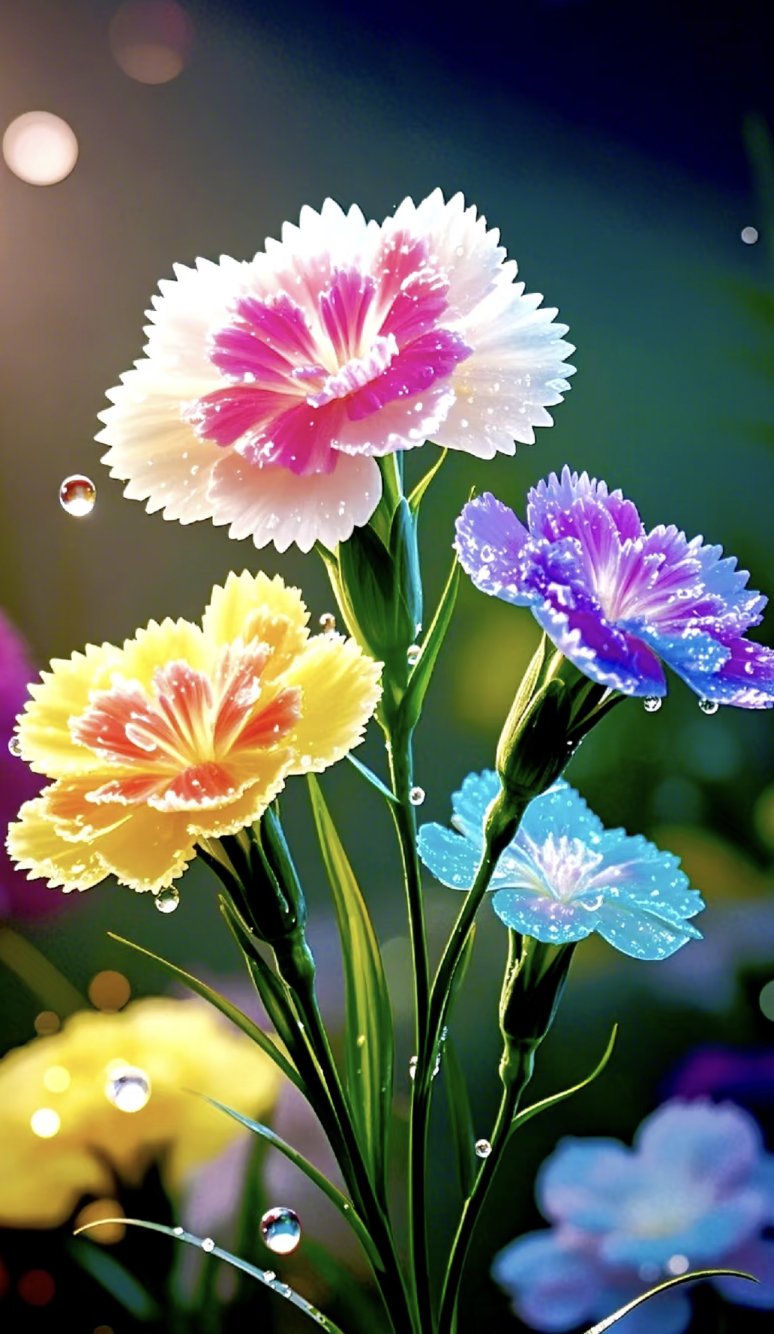 唯美锁屏壁纸优选[鲜花]雨中赏花,美不胜收