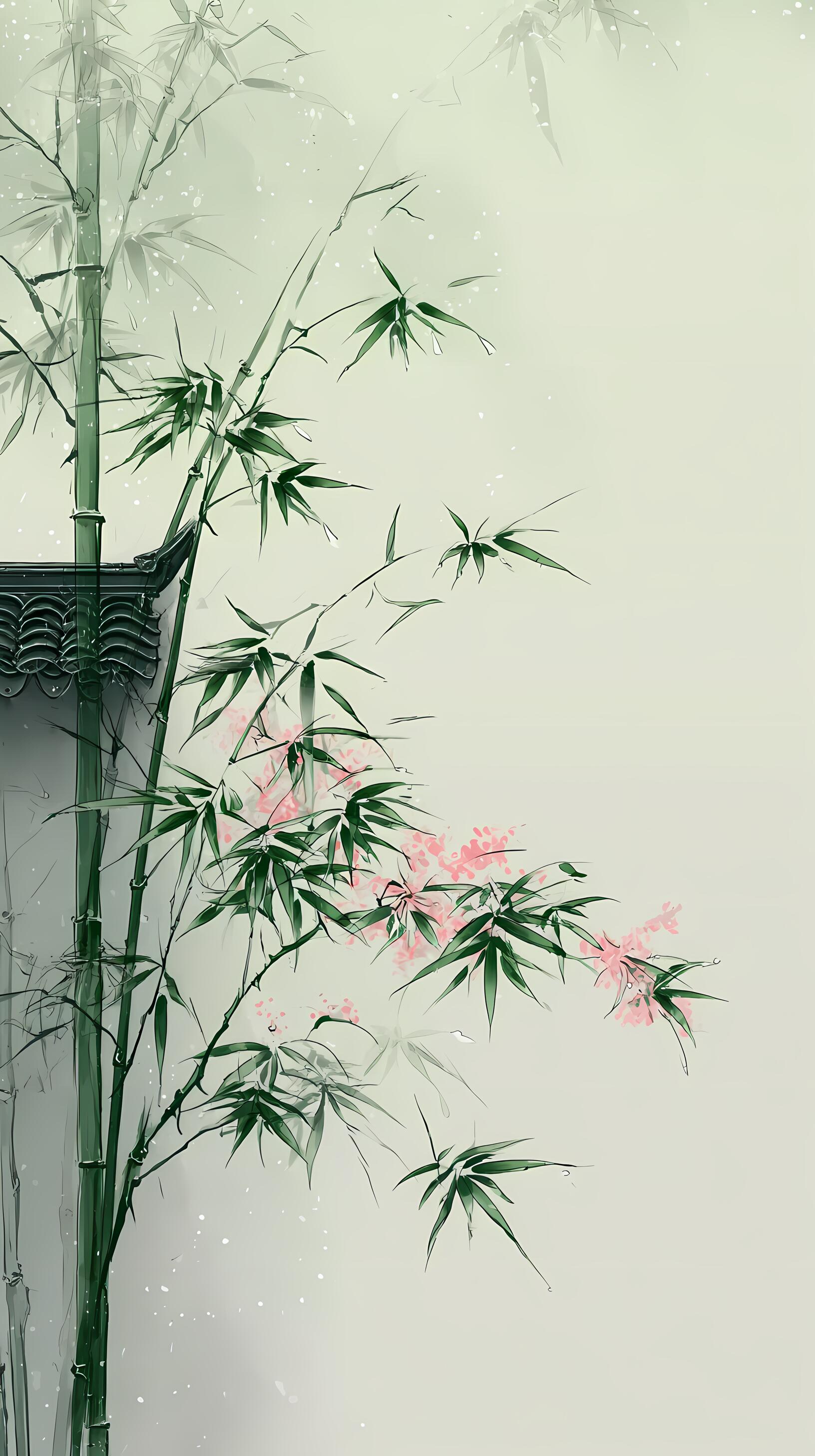 美的古风竹子壁纸,每一幅都美到不行,简直是壁纸界的仙气担当 #动态连