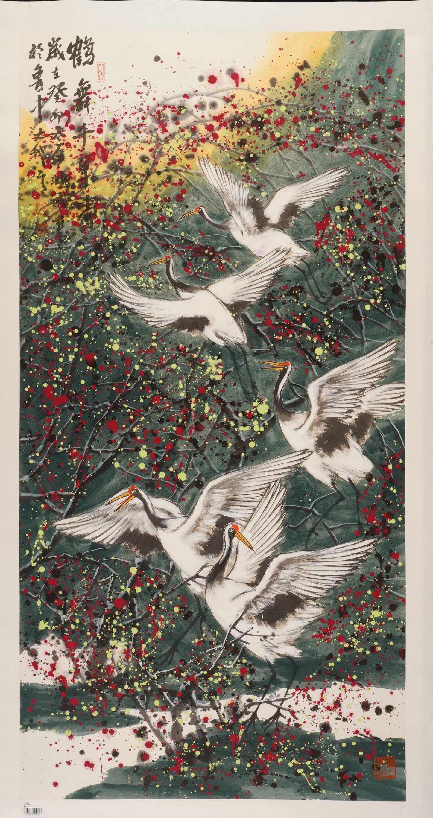 画家孙兆武老师丹顶鹤题材花鸟画最新作品.