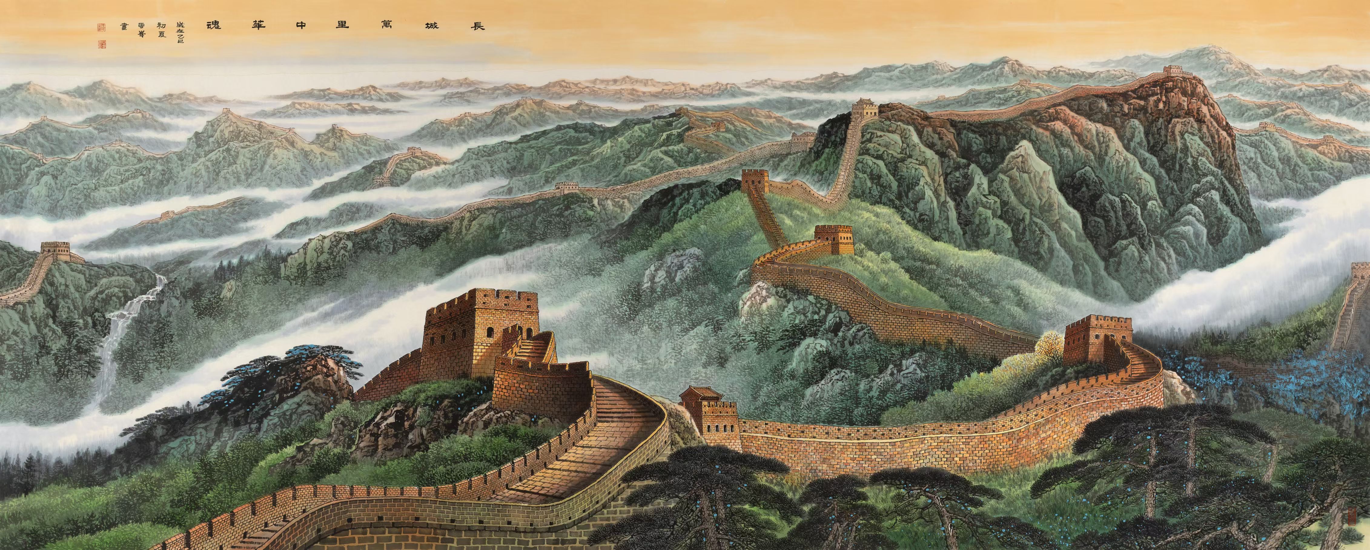 长城蜿蜒起伏,气势磅礴,仿佛穿越了千年的时光,让人心生敬畏