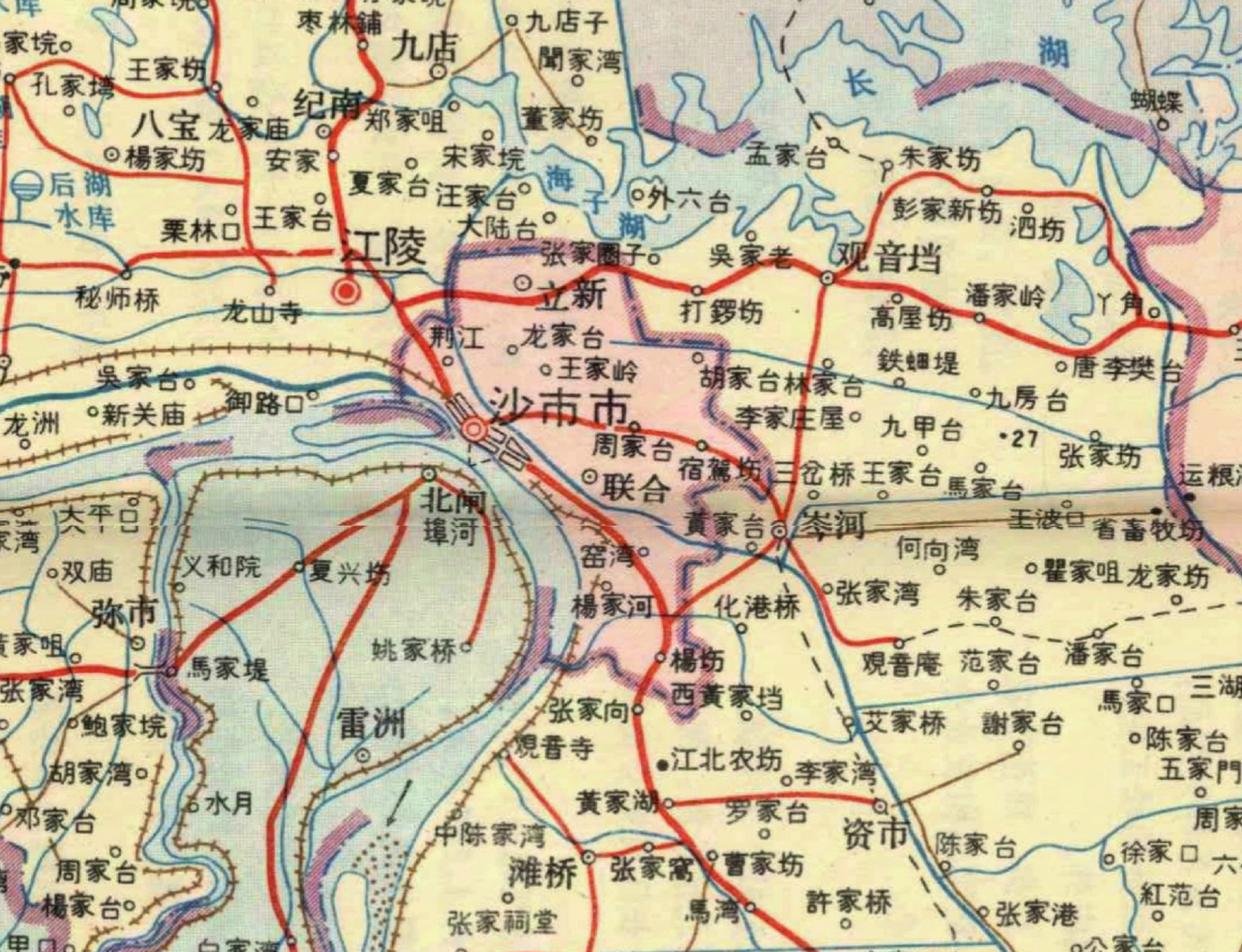 沙市区地图高清版米沙子地图湖北省沙市地图马关条约中的沙市在哪荆州
