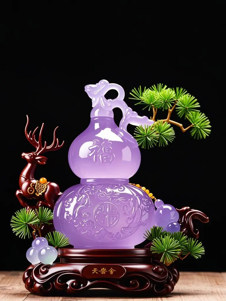 这紫水晶宝葫芦雕件真是美翻了,吉祥如意,福禄双全,紫气东来!