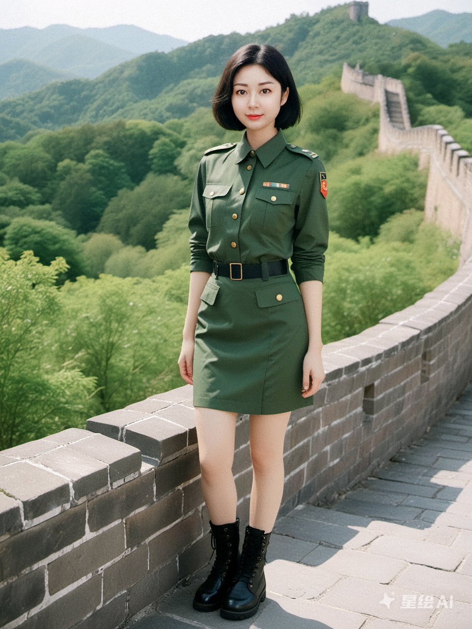 读者们,粉丝们,大家好,我是作家周莉,我的军装造型漂亮吗?