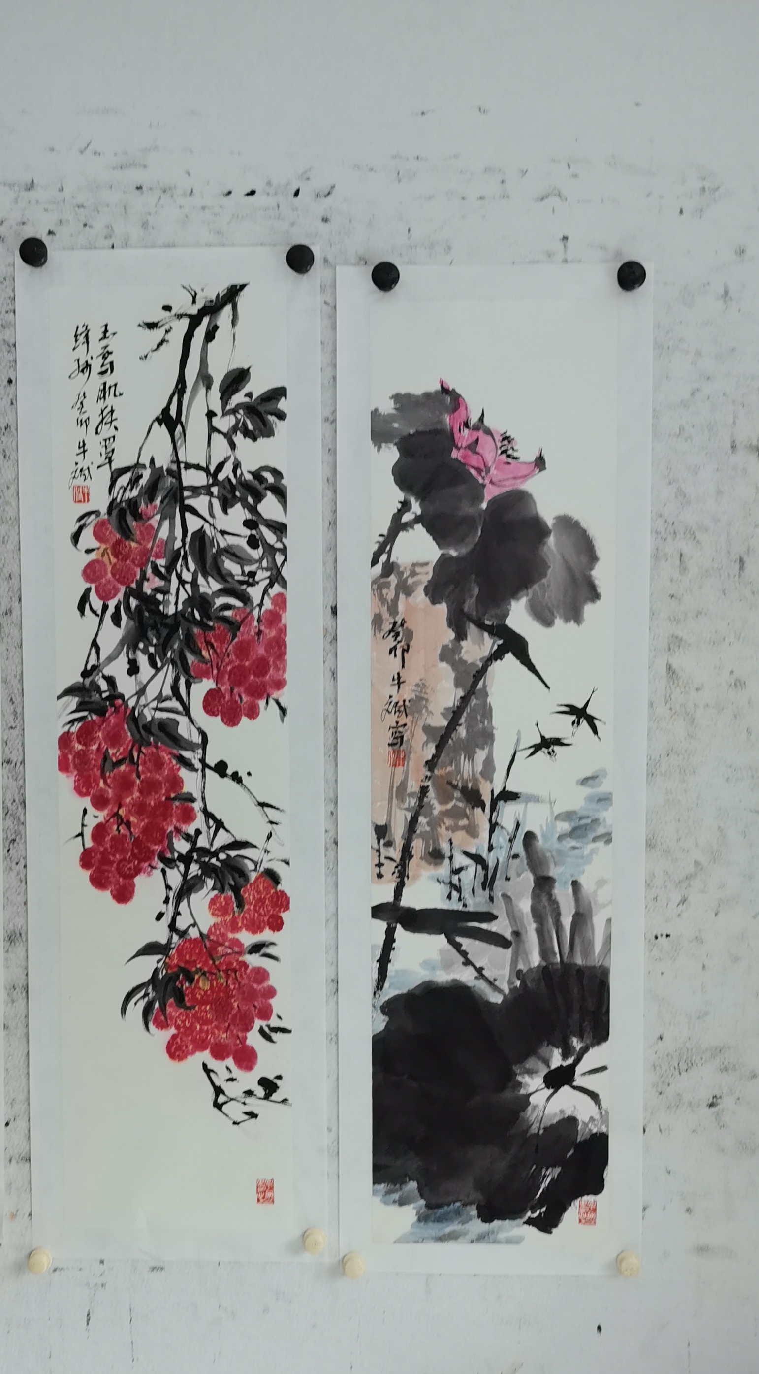 牛斌大写意四条屏