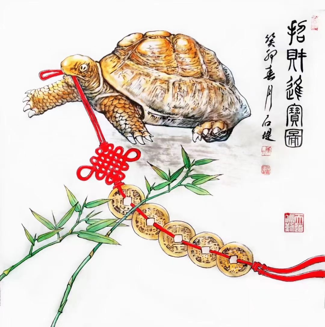 国画写意作品招财进宝图系列67四尺斗方#龙宝斋书画中心