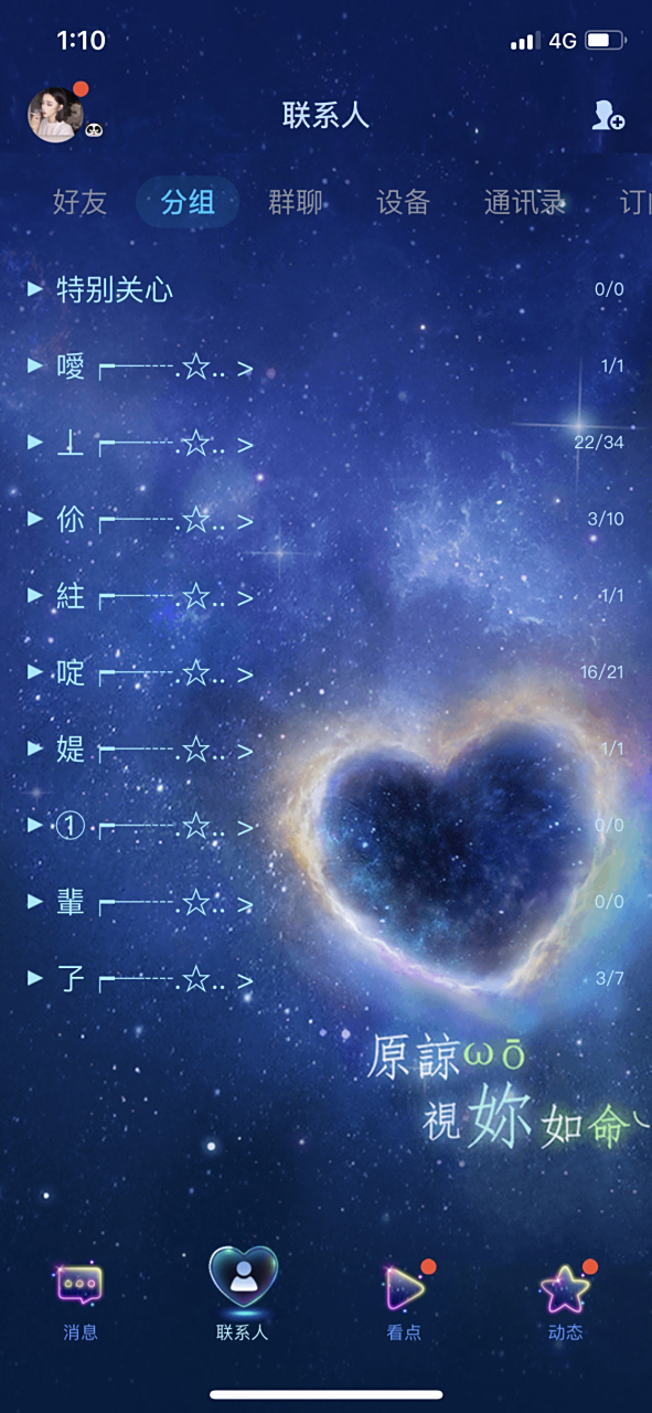 那些年的非主流分组好多年都没有改,以前可是经常会改