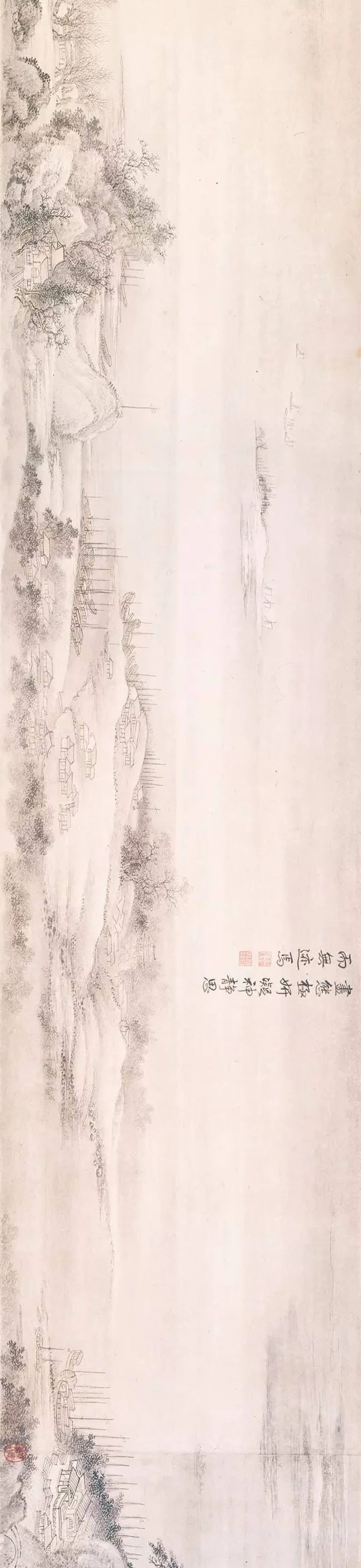 清  王翚《重江叠嶂图》 纸本淡设色,51.1x1875.