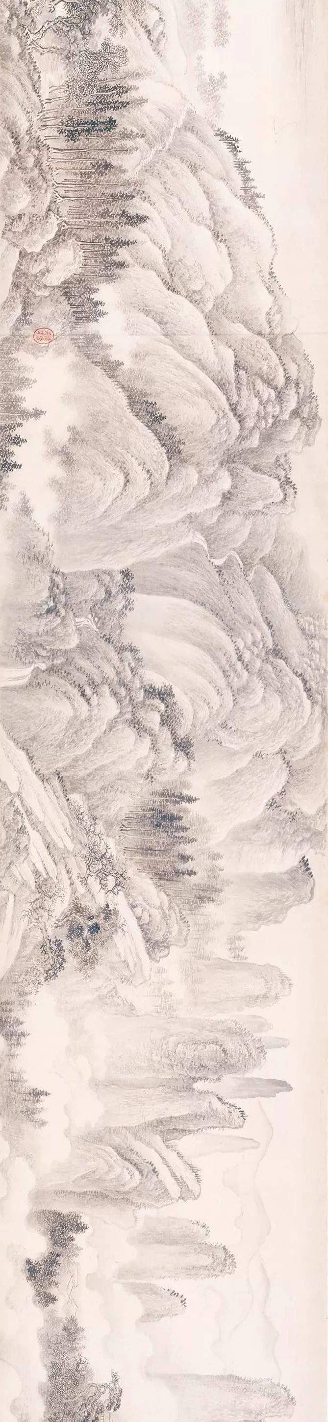 清  王翚《重江叠嶂图》 纸本淡设色,51.1x1875.