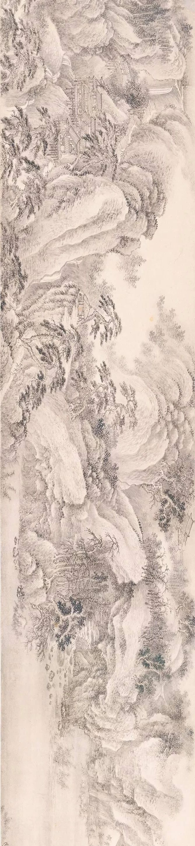 清  王翚《重江叠嶂图》 纸本淡设色,51.1x1875.