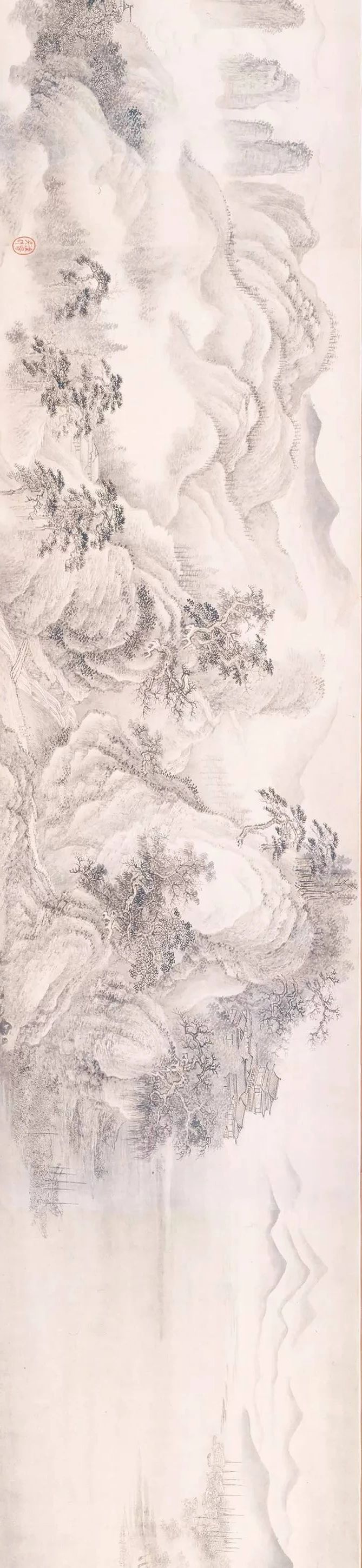 清  王翚《重江叠嶂图》 纸本淡设色,51.1x1875.