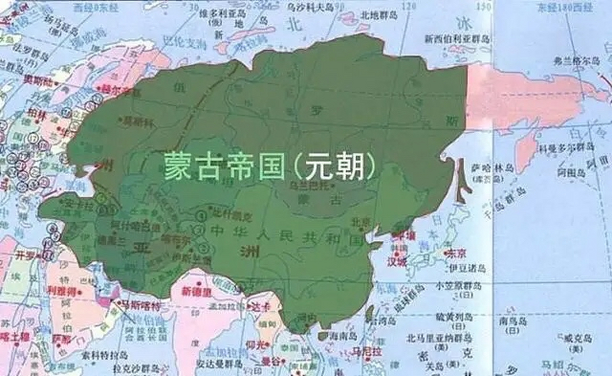 元朝行政地图图片