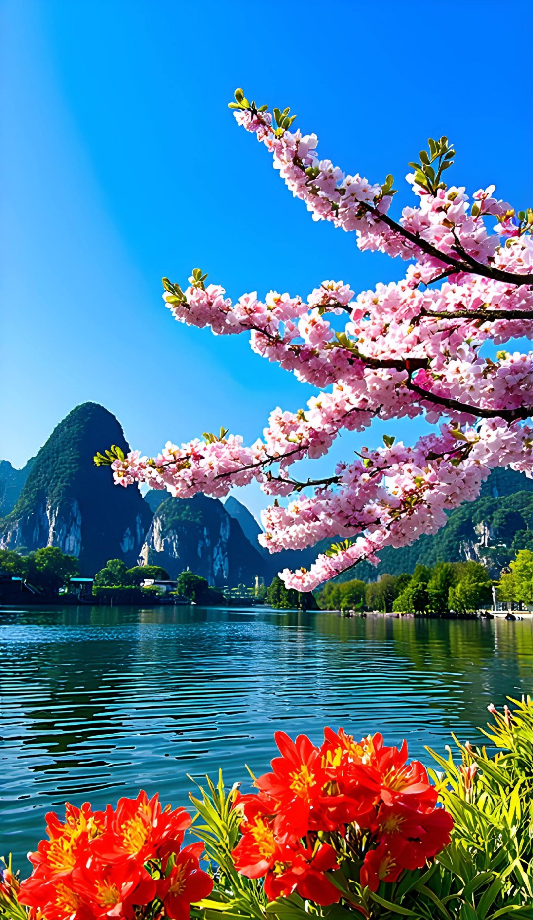 桂林的春天,山清水秀,漂亮极了