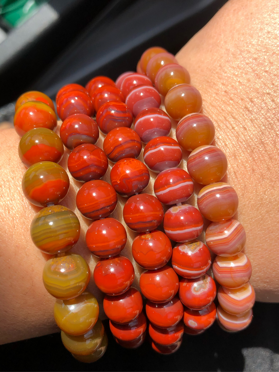 战国红玛瑙精品女士手链手串