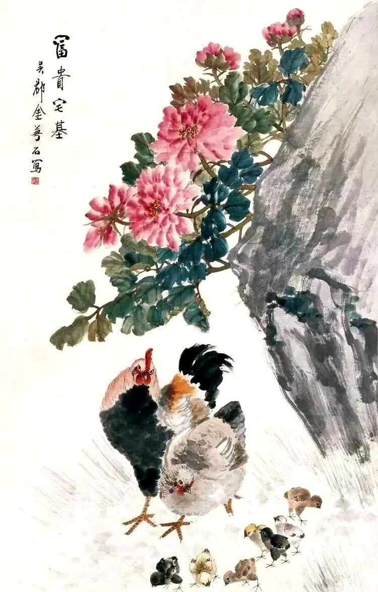 金梦石是海上画派的一位代表性画家,尤其以花鸟画见长