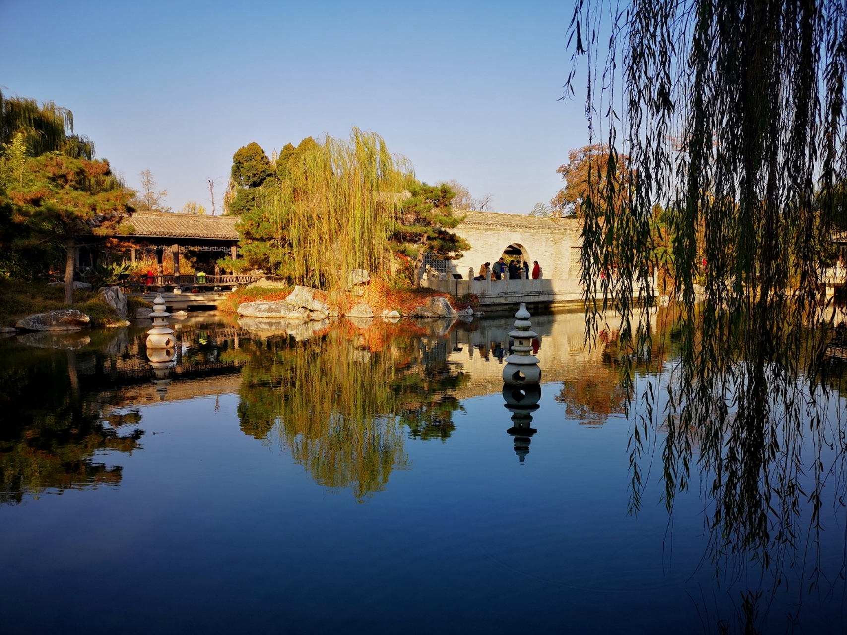 尤家花园秋色 阜阳市颖上县 午后阳光正好,颖上县尤家花园美得让人