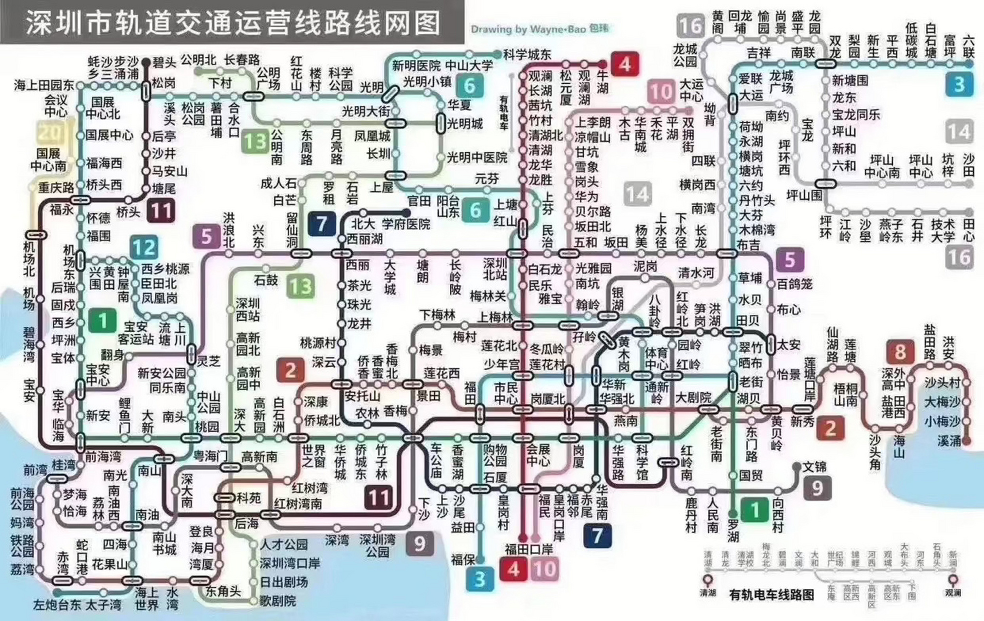 未来的深圳轨道交通图