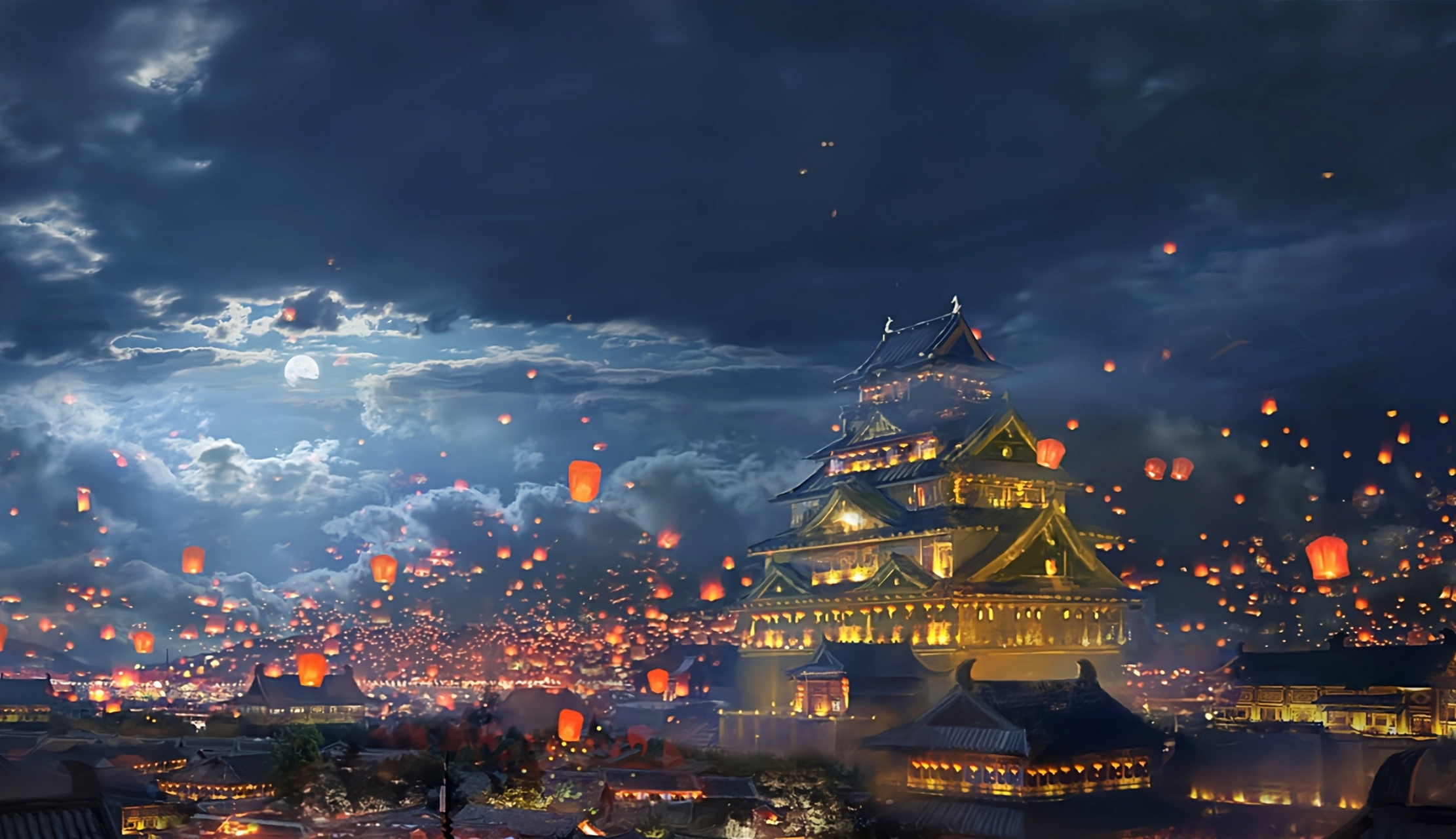 长安城内,万盏灯起,执花静候,只为一人 #动漫壁纸