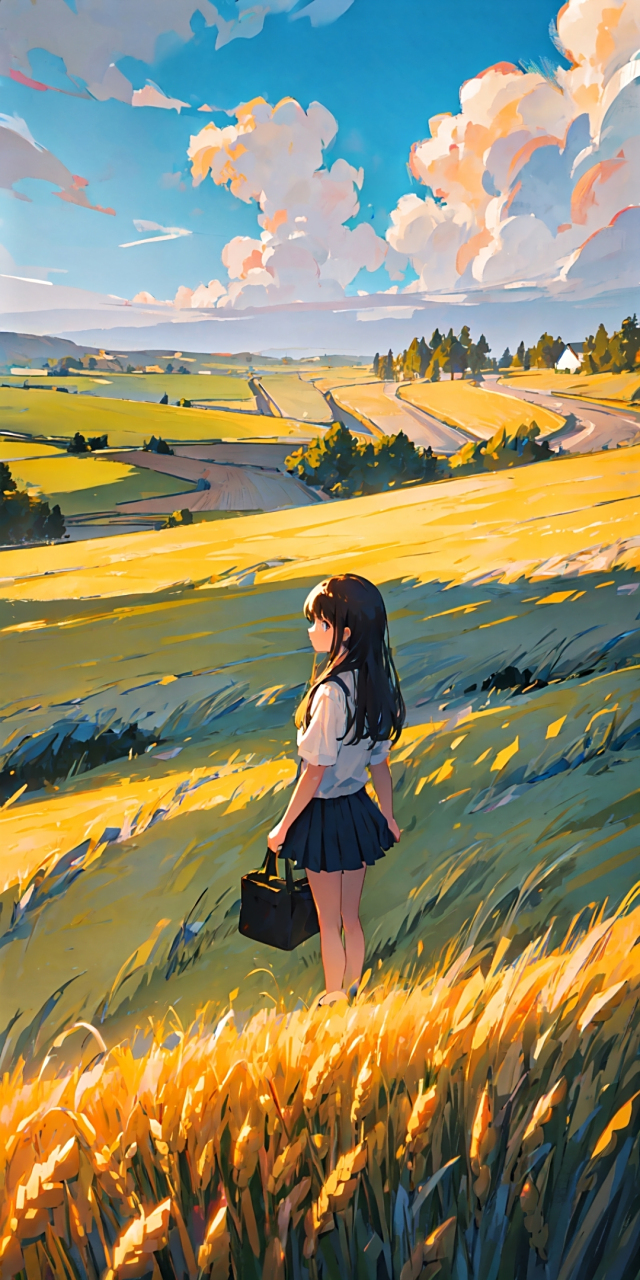 又是用ai生成的日漫风壁纸  发完日漫的就改古风的.