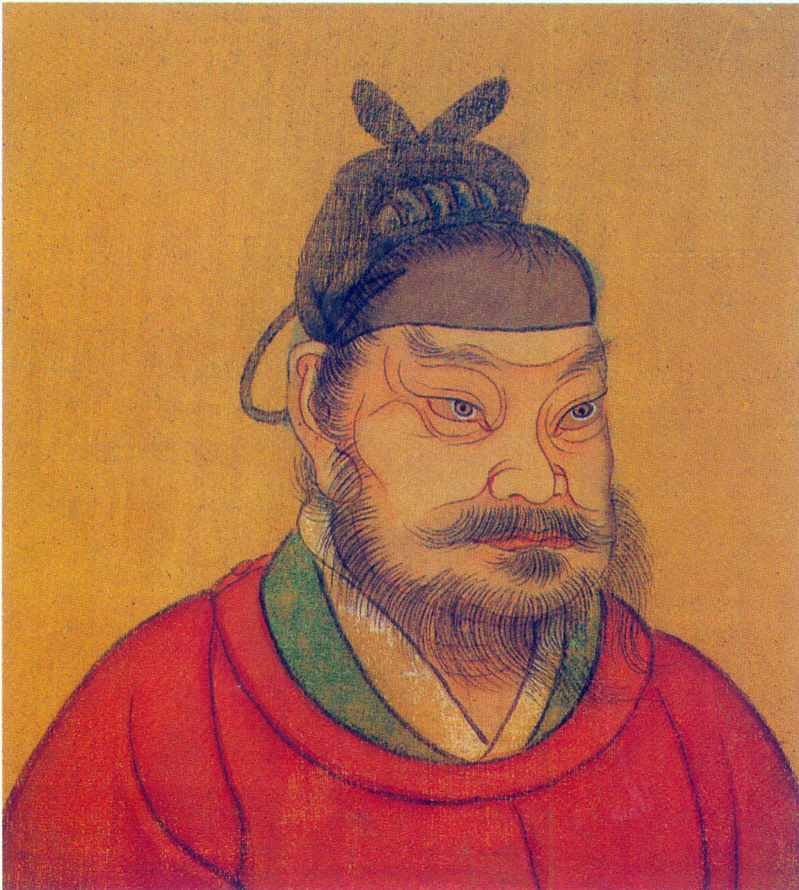 石敬瑭,沙陀族. 看他的画像:面部凸凹甚大,毛发密集,鼻子很大,眼珠褐