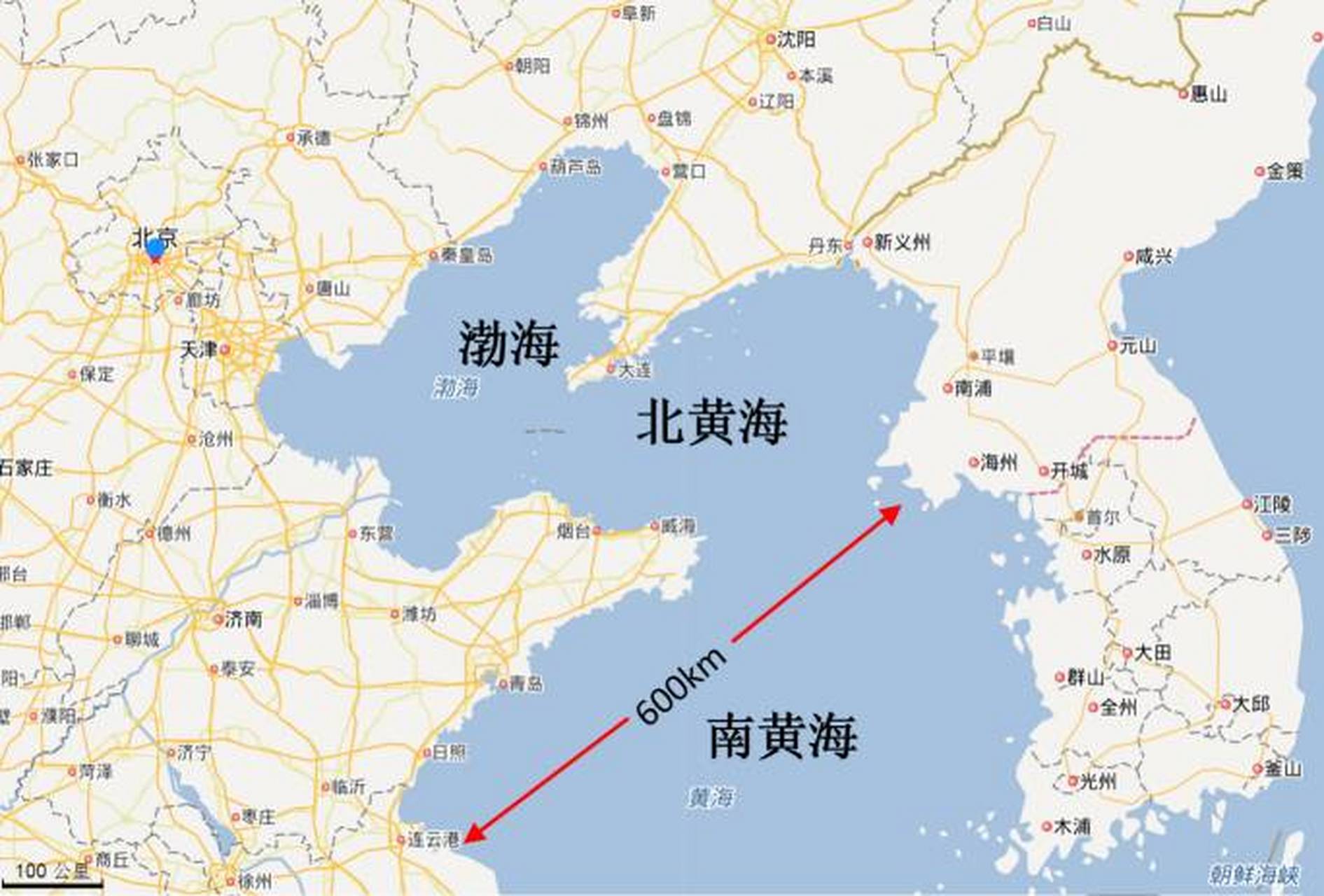 黄海地形图图片