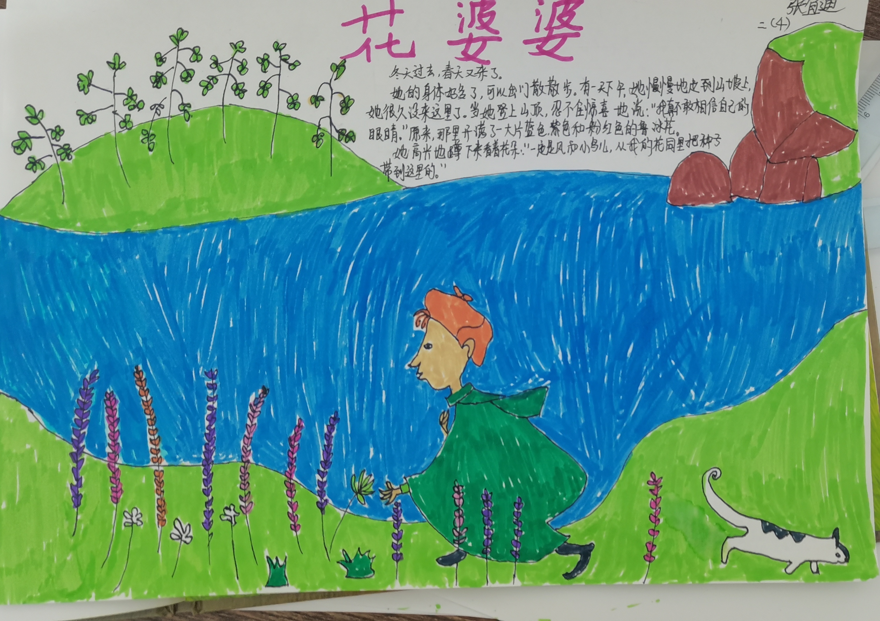 花婆婆手抄报