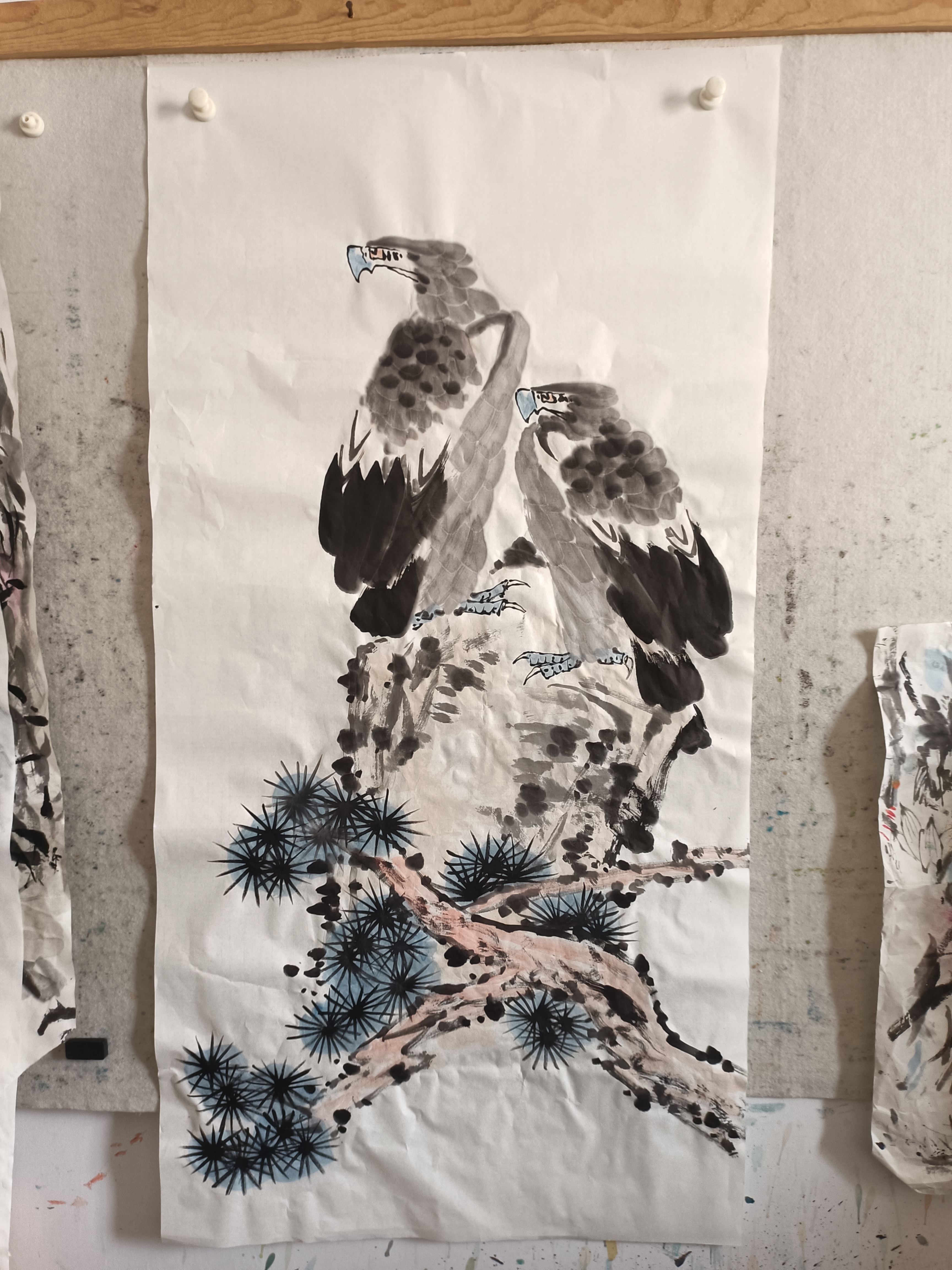 画家王永红国画作品,临摹李苦禅作品,  #高仿名家书画# #国画花鸟