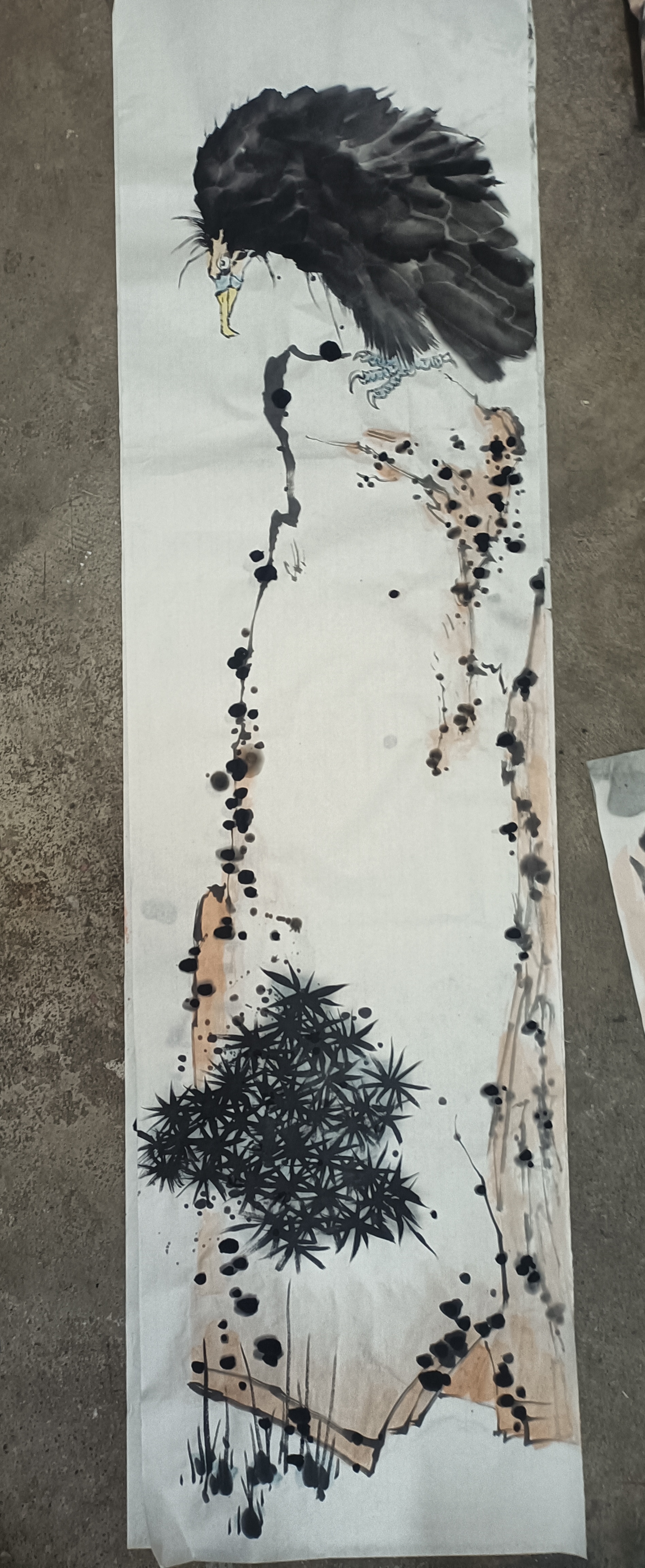 画家王永红国画作品,临摹潘天寿作品#高仿名家书画# #书画定制# #国画