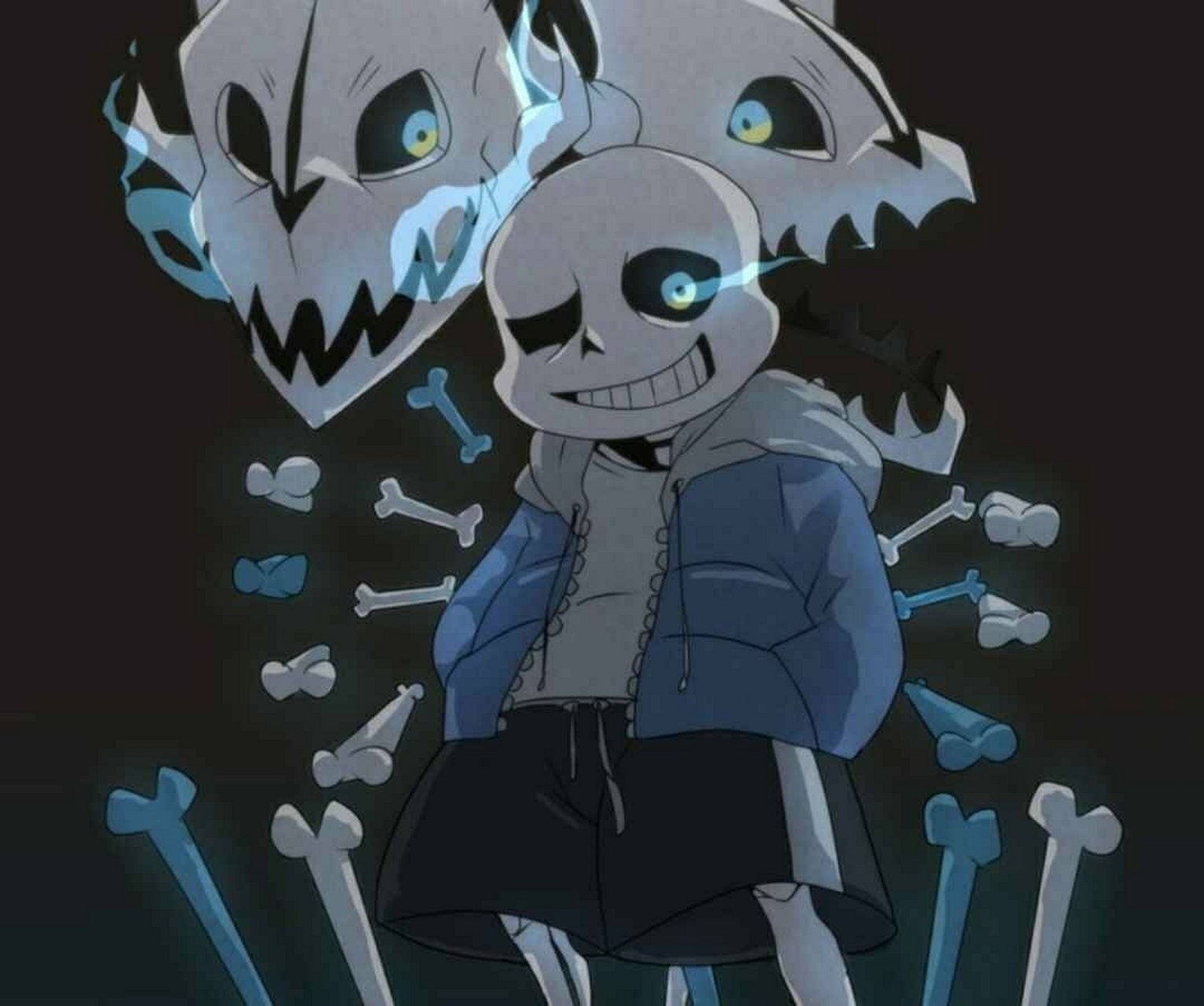 传说之下,sans(屠杀线最终boss,被系统称为最"简单"的boss)