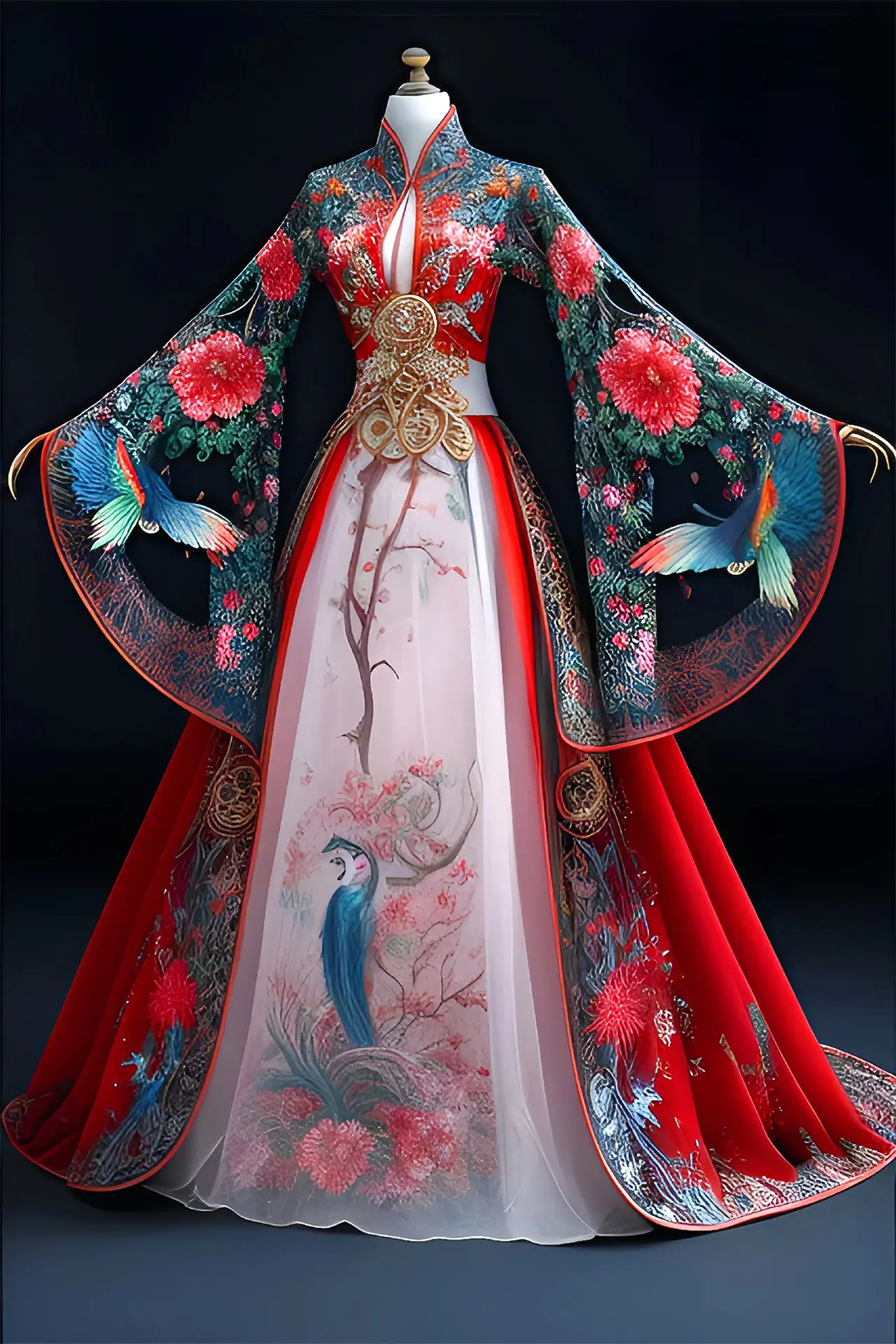 这些汉服设计图片,每一幅都仿佛诉说着一个古老的故事